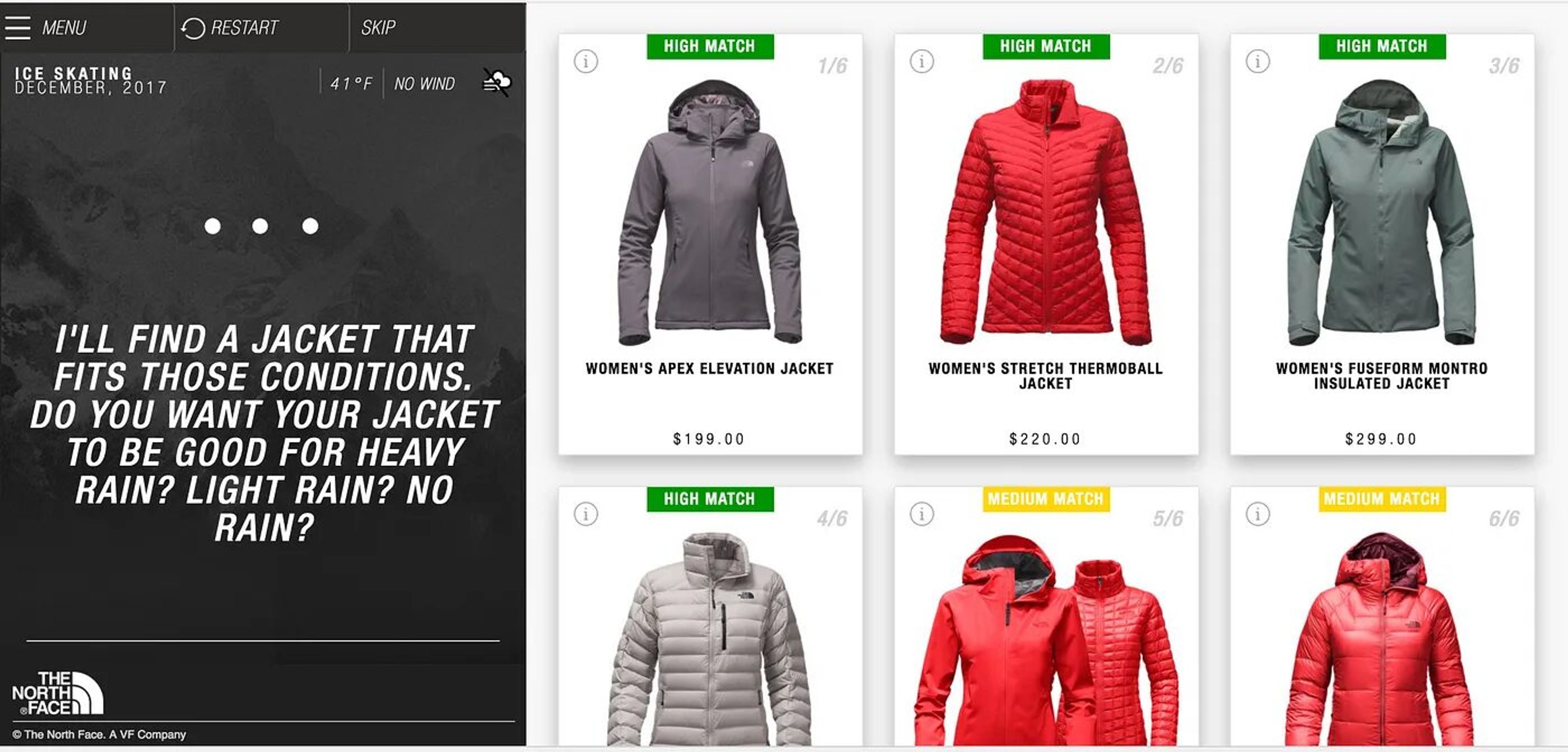 The North Face AI shopping assistant