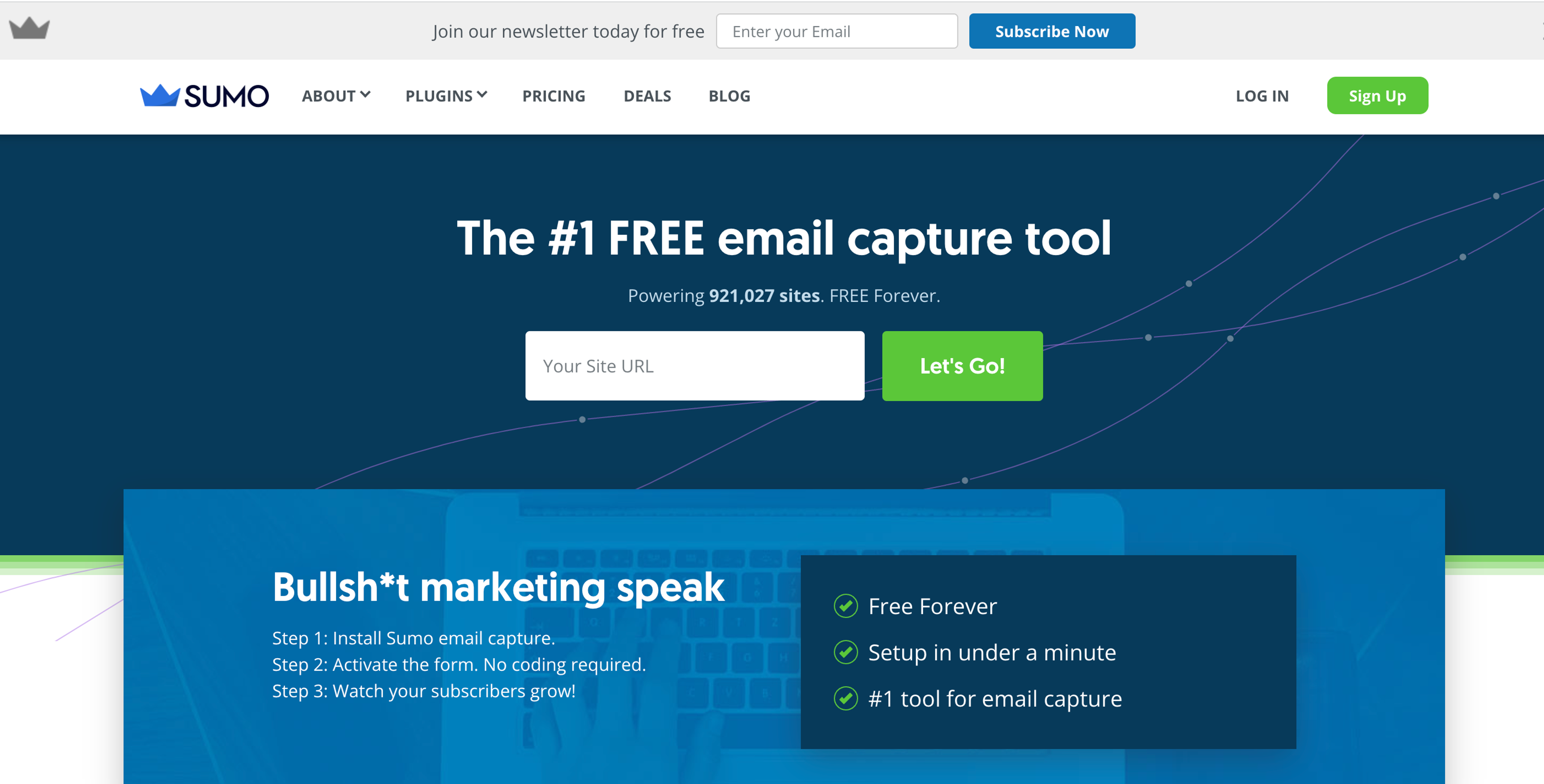Sumo a lead capture tool