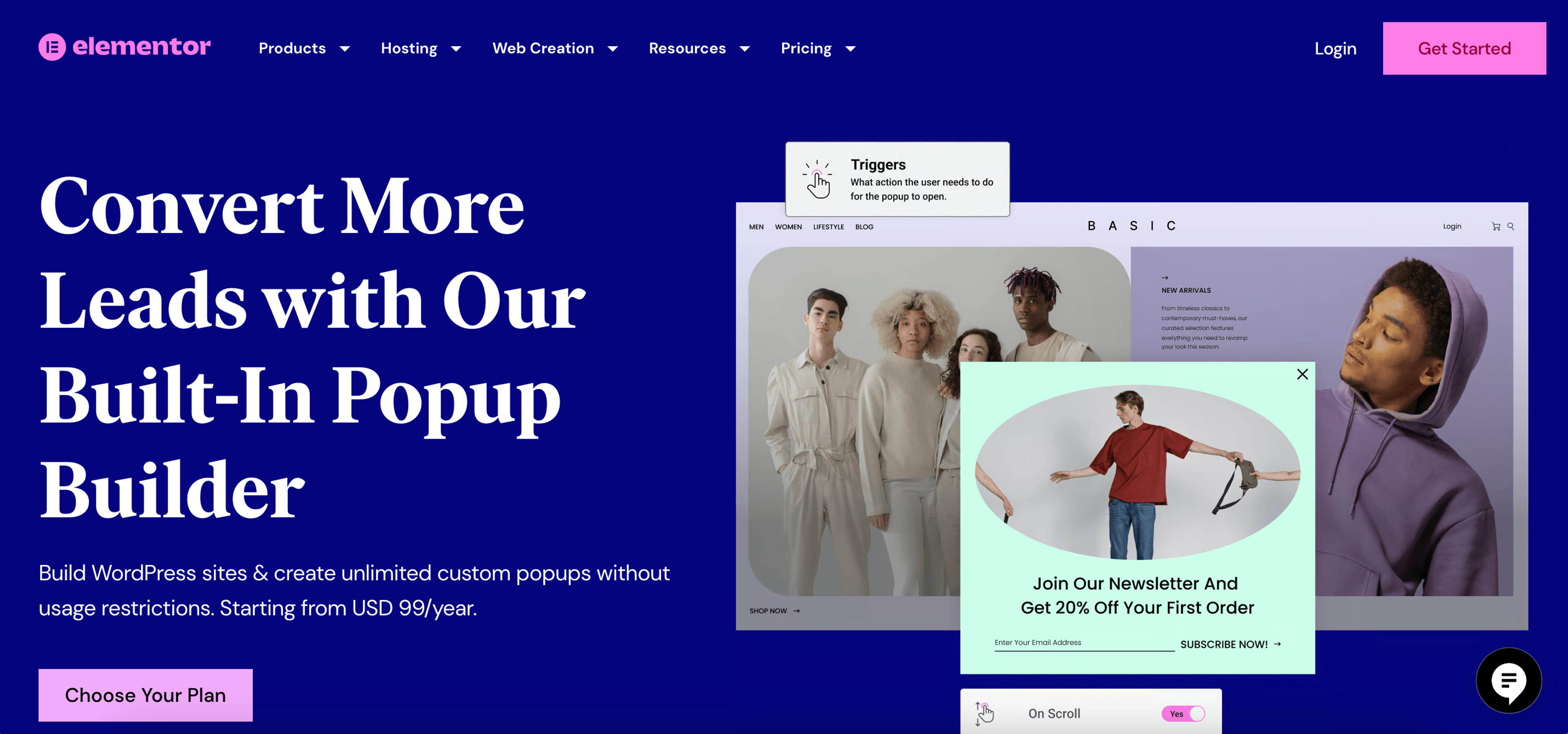 Elementor WordPress popup plugin