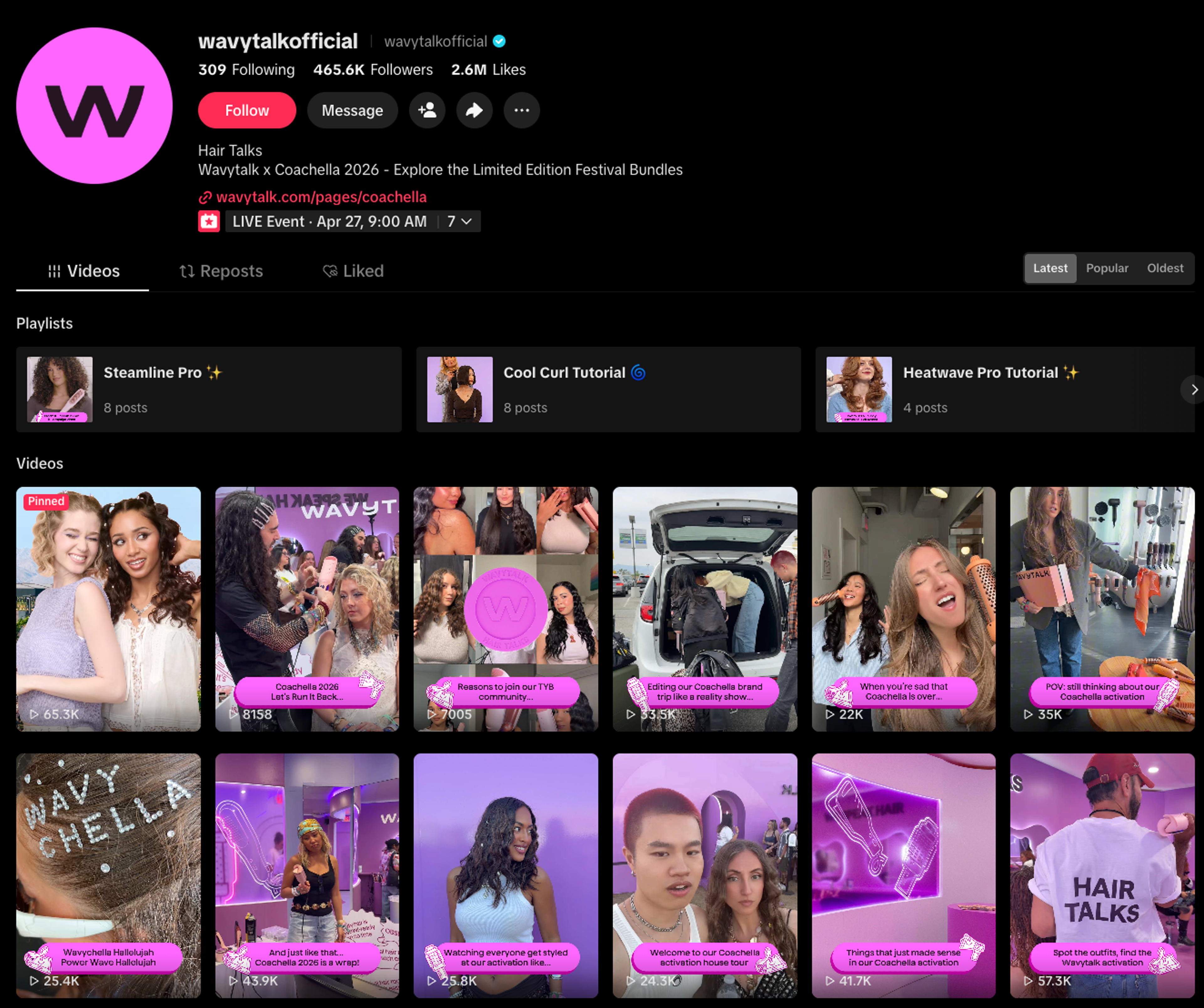 Wavytalk TikTok profile 