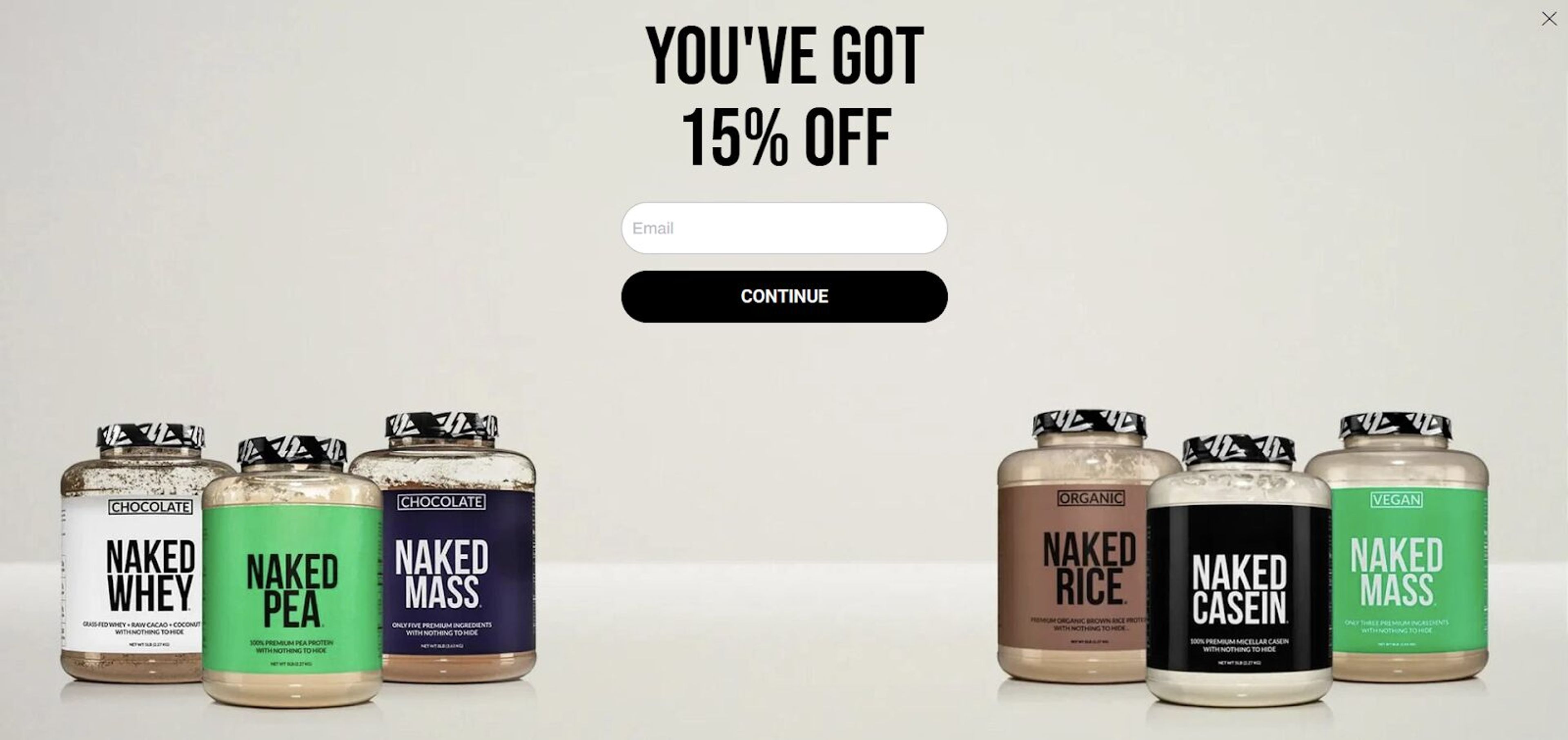 Naked Nutrition's sign up page design uses visual interest and provides smooth experience for the entire process.