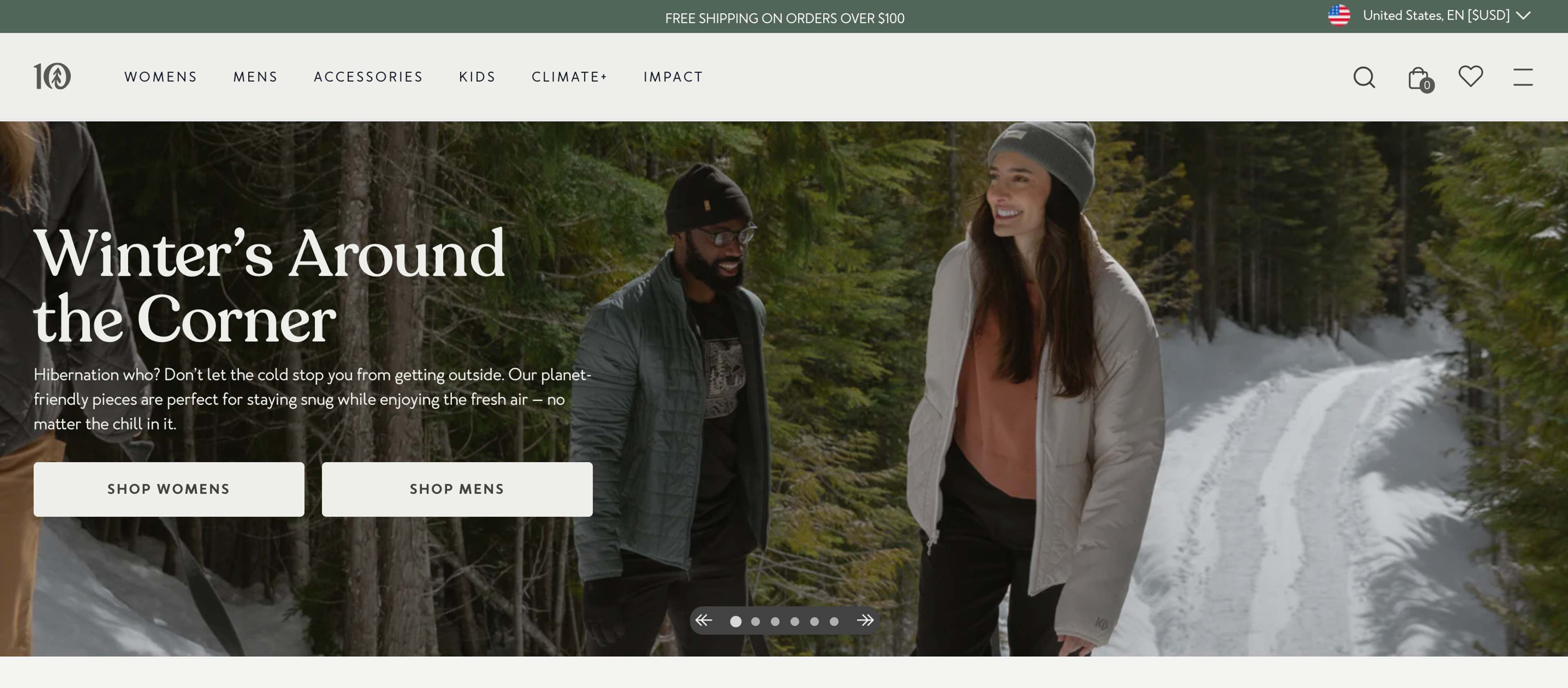 tentree Shopify store