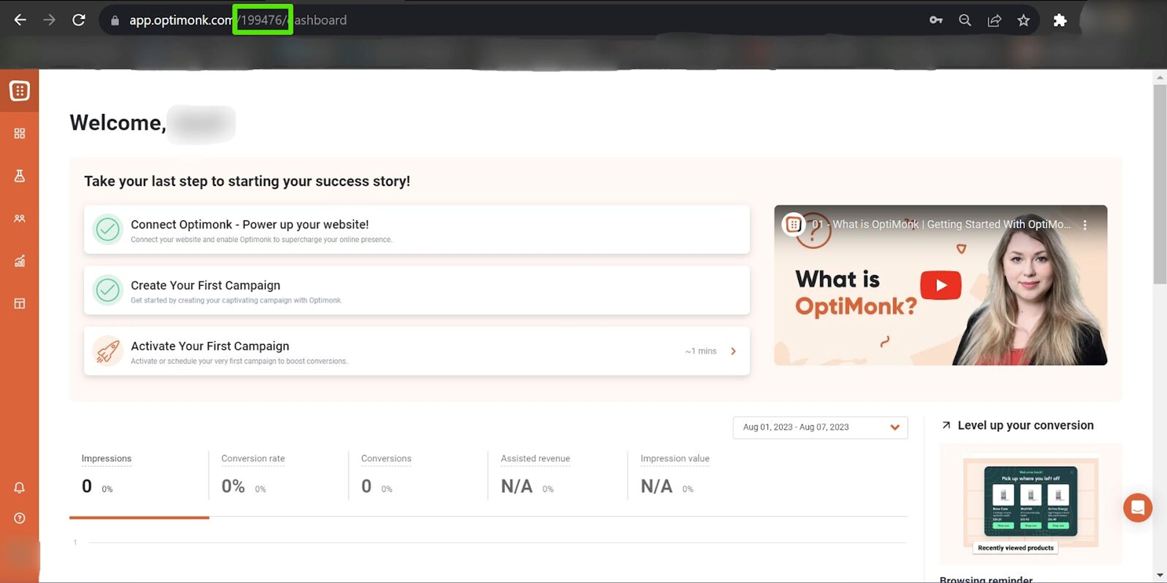 Install popup plugin and add OptiMonk ID