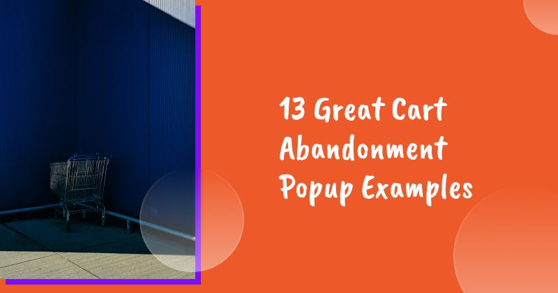 13 Great Cart Abandonment Popup Examples and Best Practices