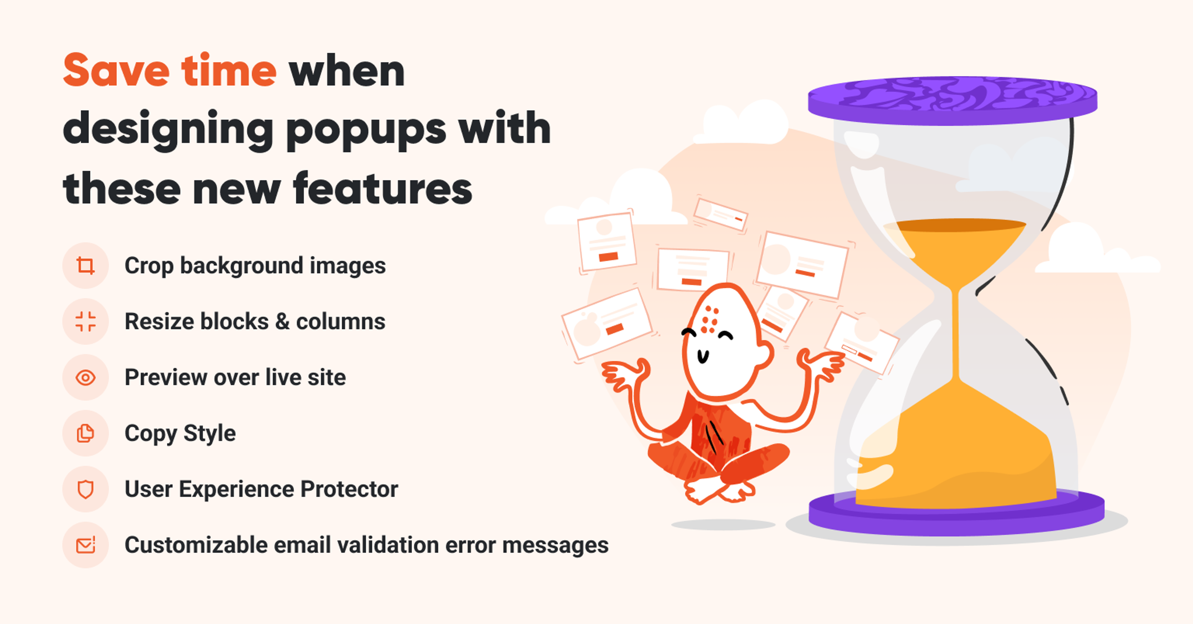 Illustration for: Save time when designing popups with these new features
