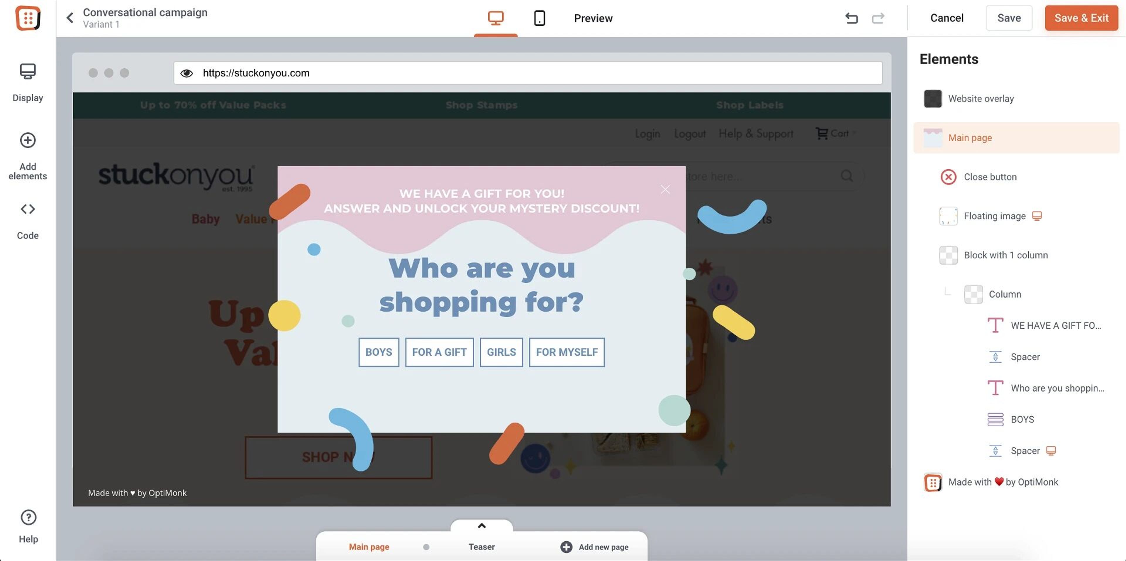 Guide and segment your homepage visitors