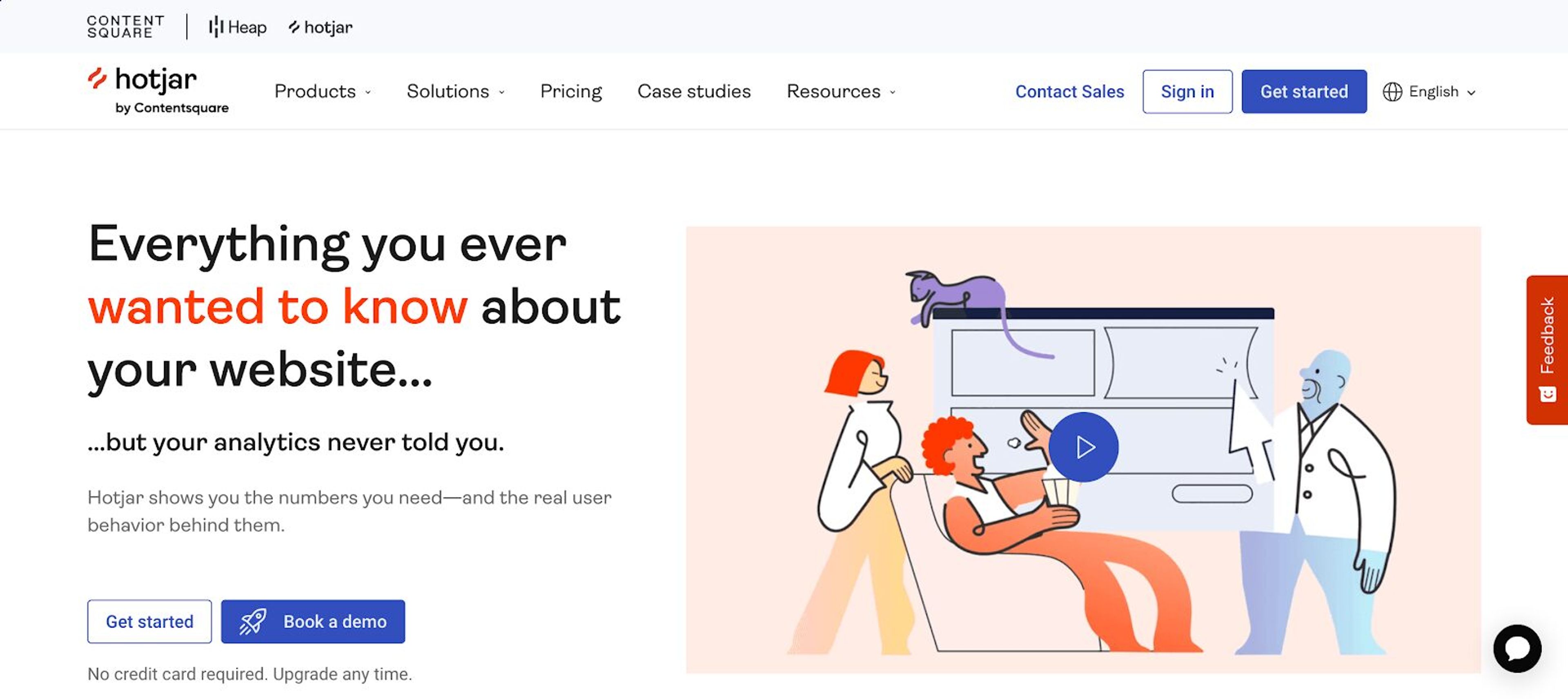 Convert site visitors with Hotjar.