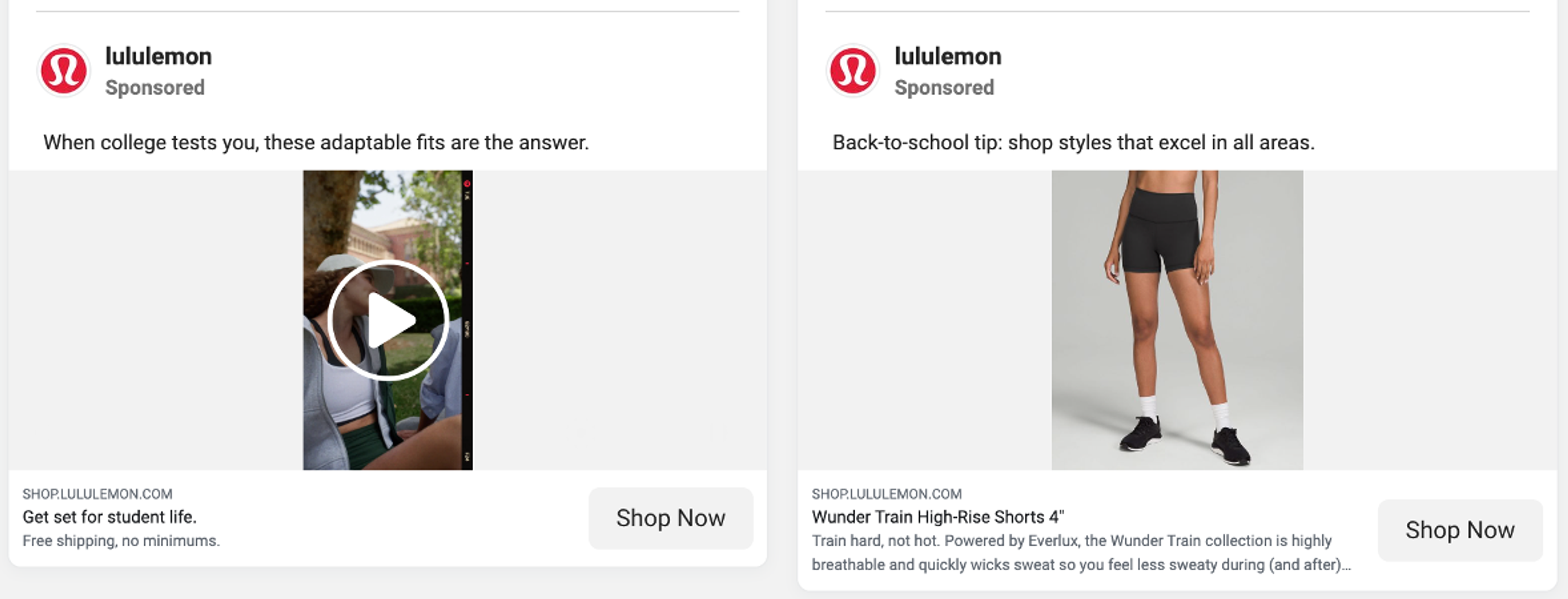 Lululemon paid ads