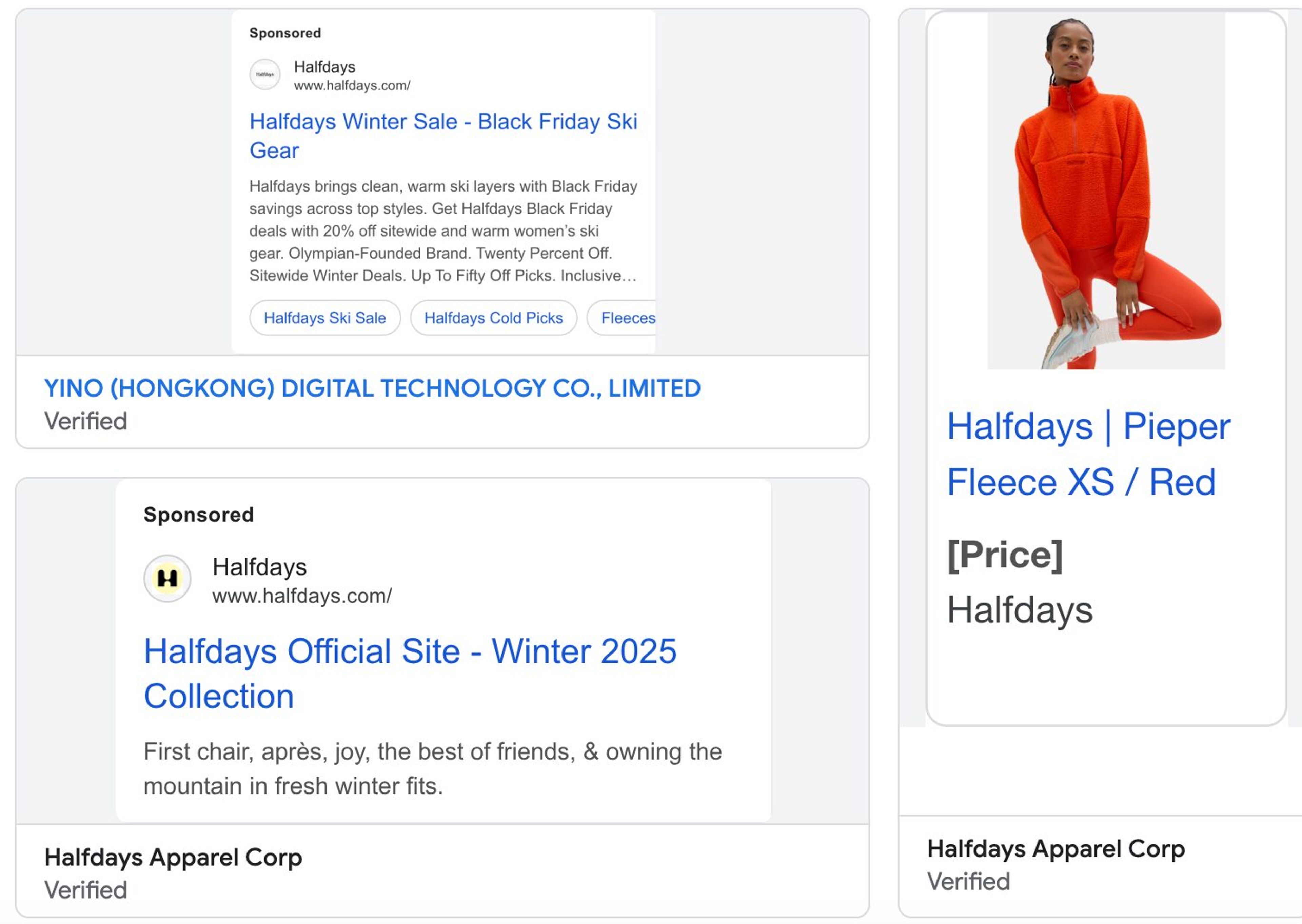 Google ad by Halfdays