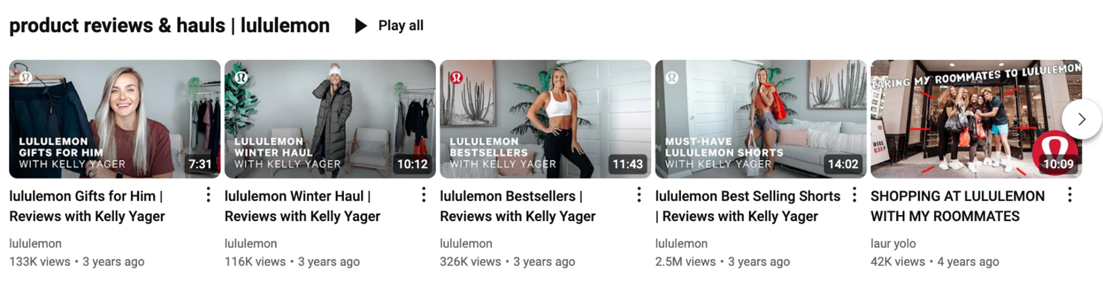 Lululemon YouTube