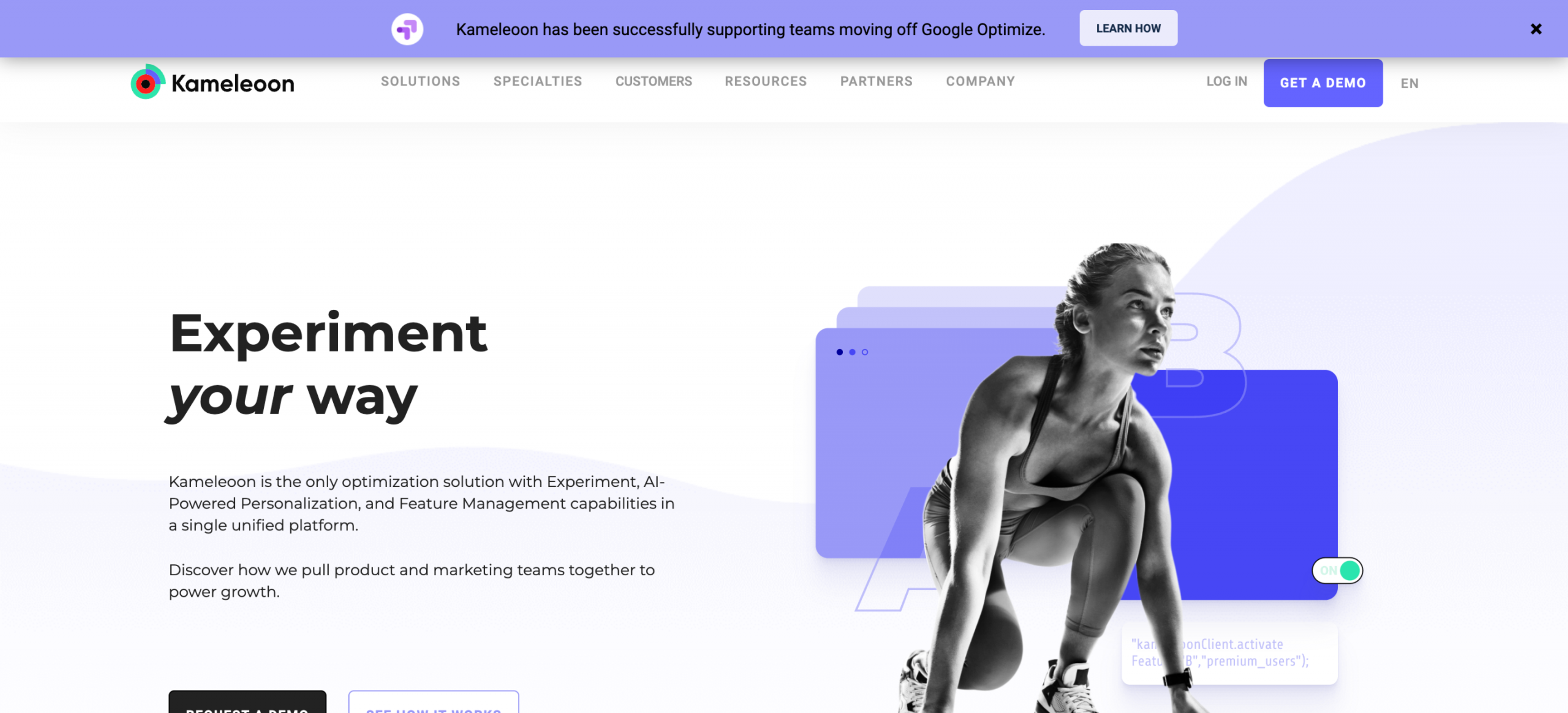 Kameleoon testing software
