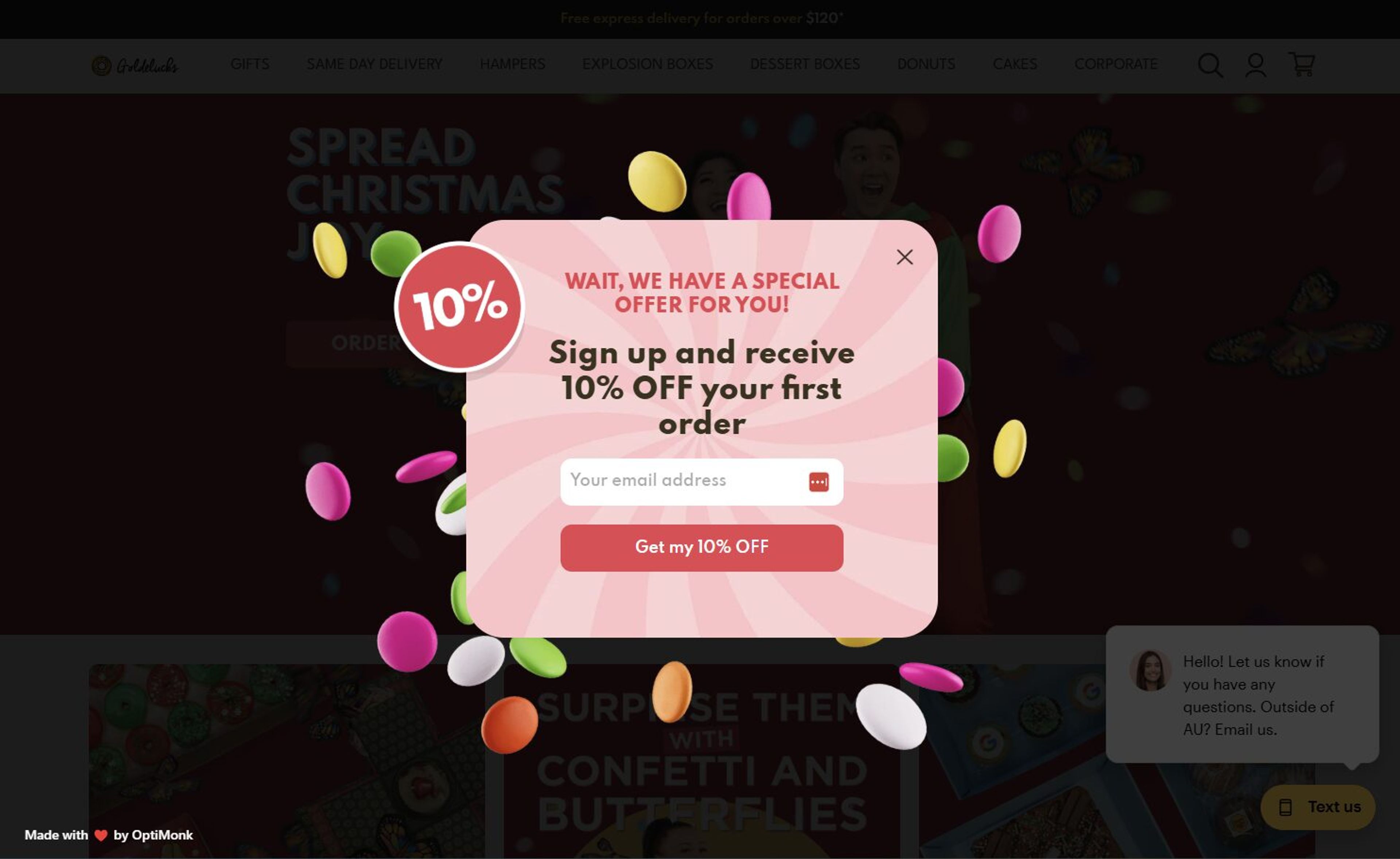 Goldelucks create pop ups that effectively convert visitors on exit intent.