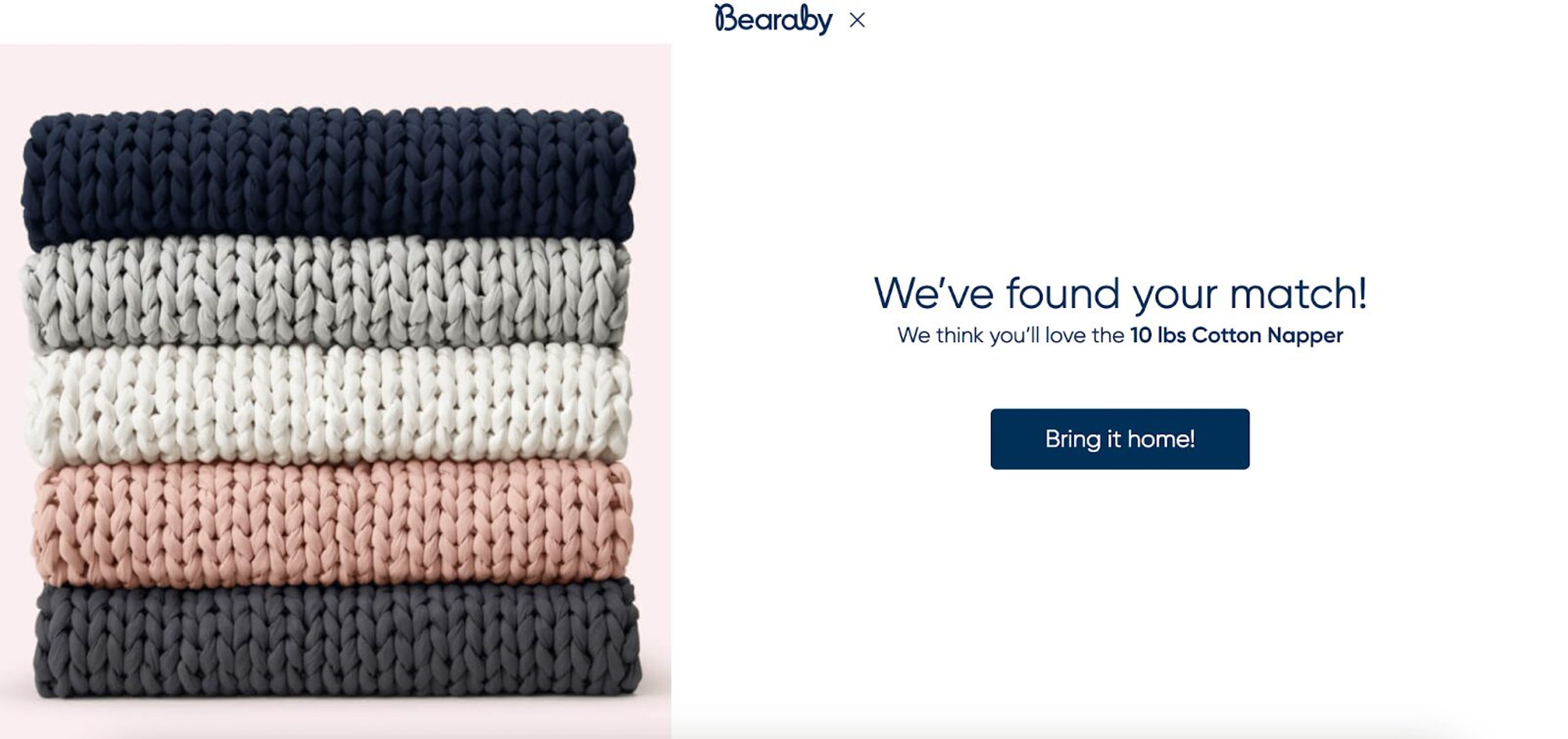 Bearaby recommended products on their website