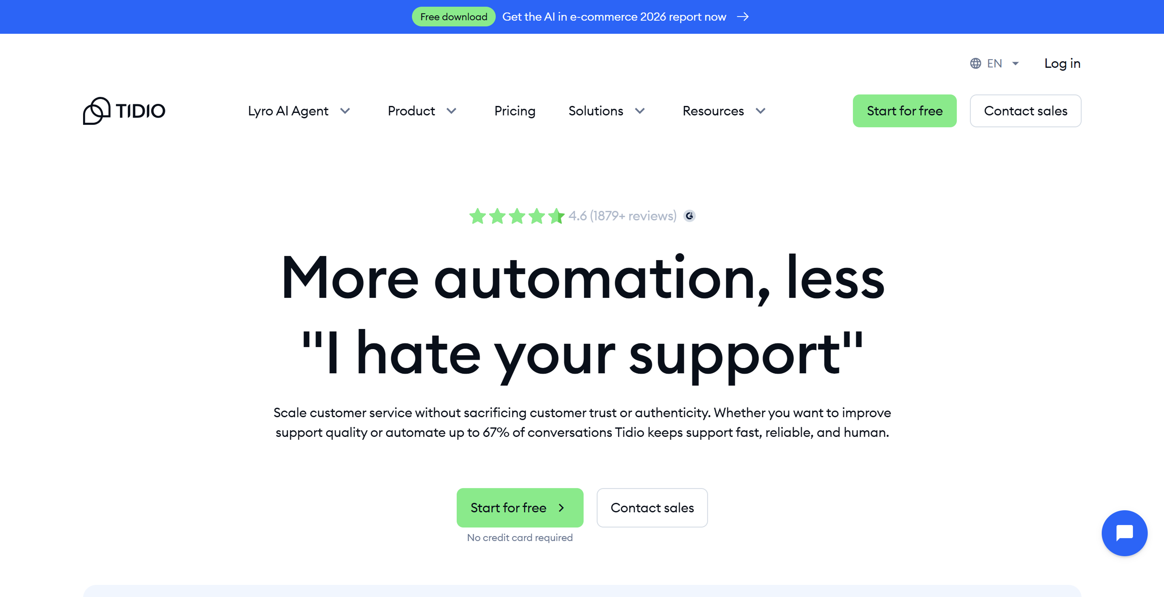 Tidio is an AI chatbot tool