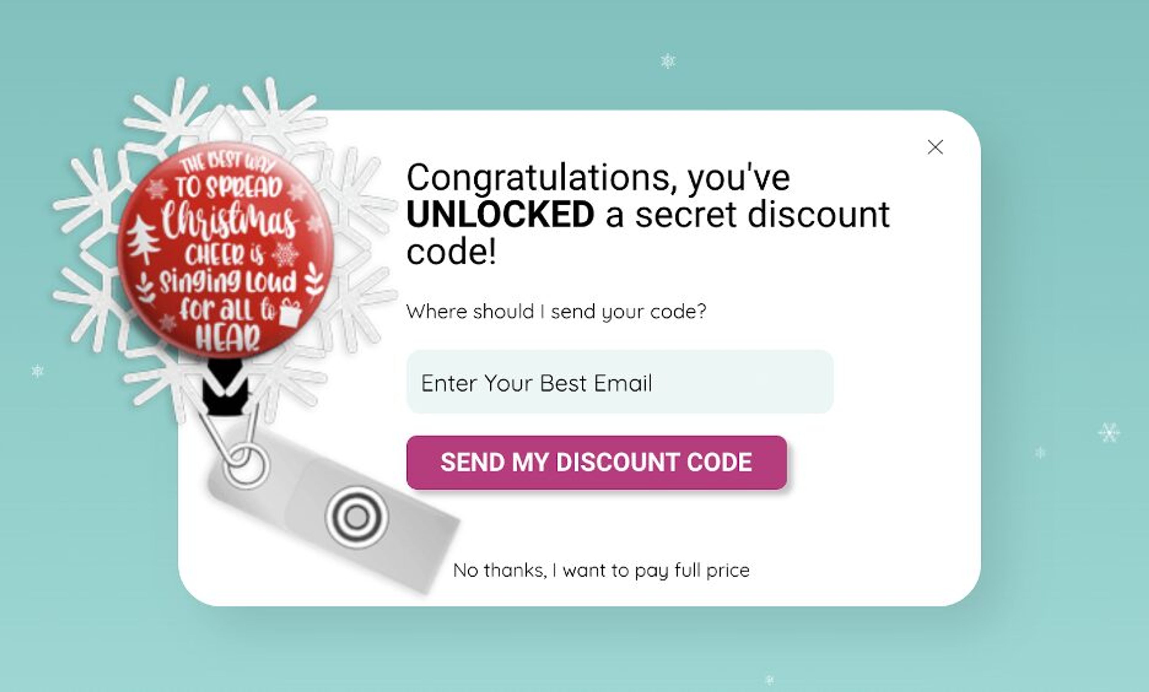 Topperswap mystery discount popup to engage curious visitors