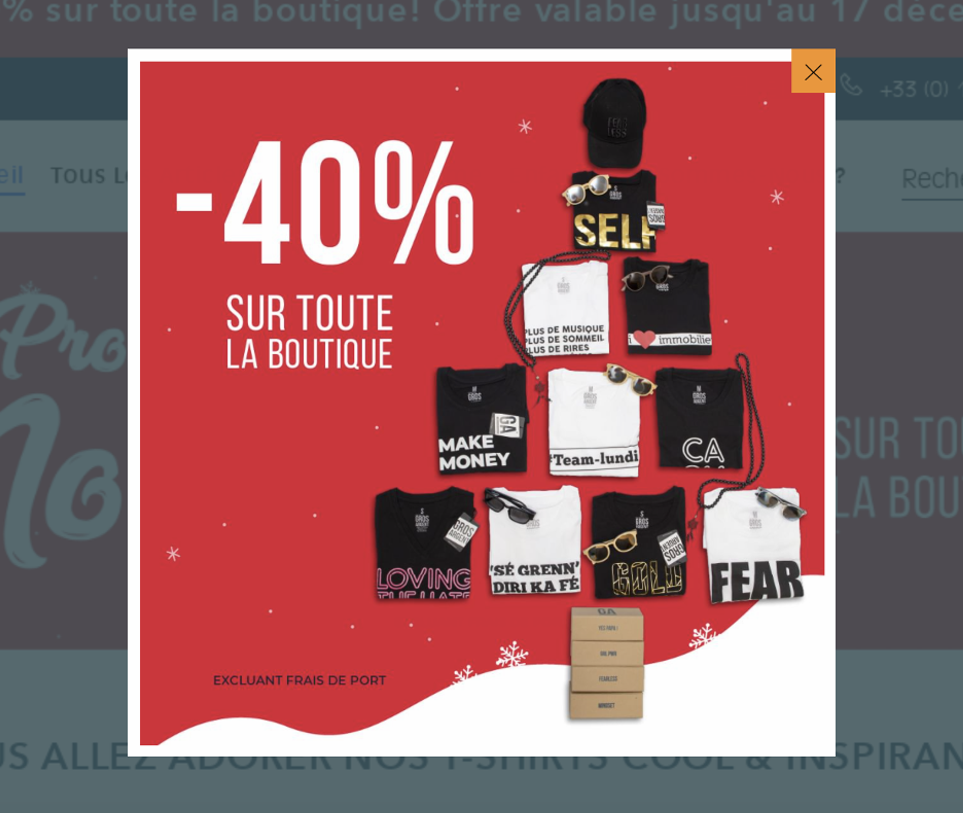 Grosarget’s promotional Christmas popup