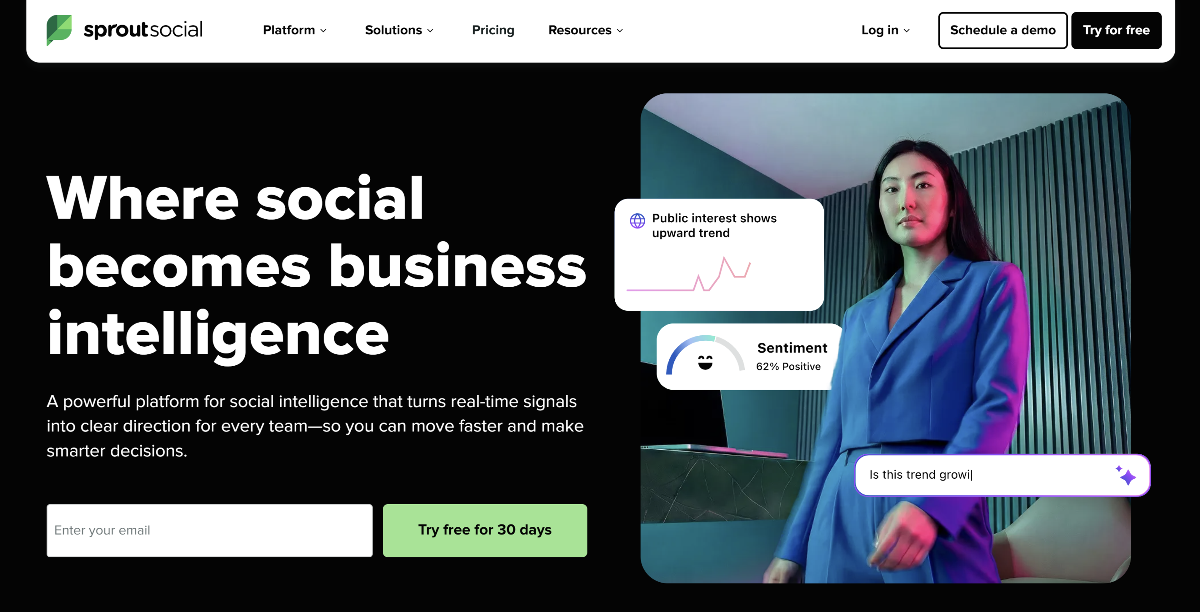 Sprout Social is a social media management tool for multiple platforms