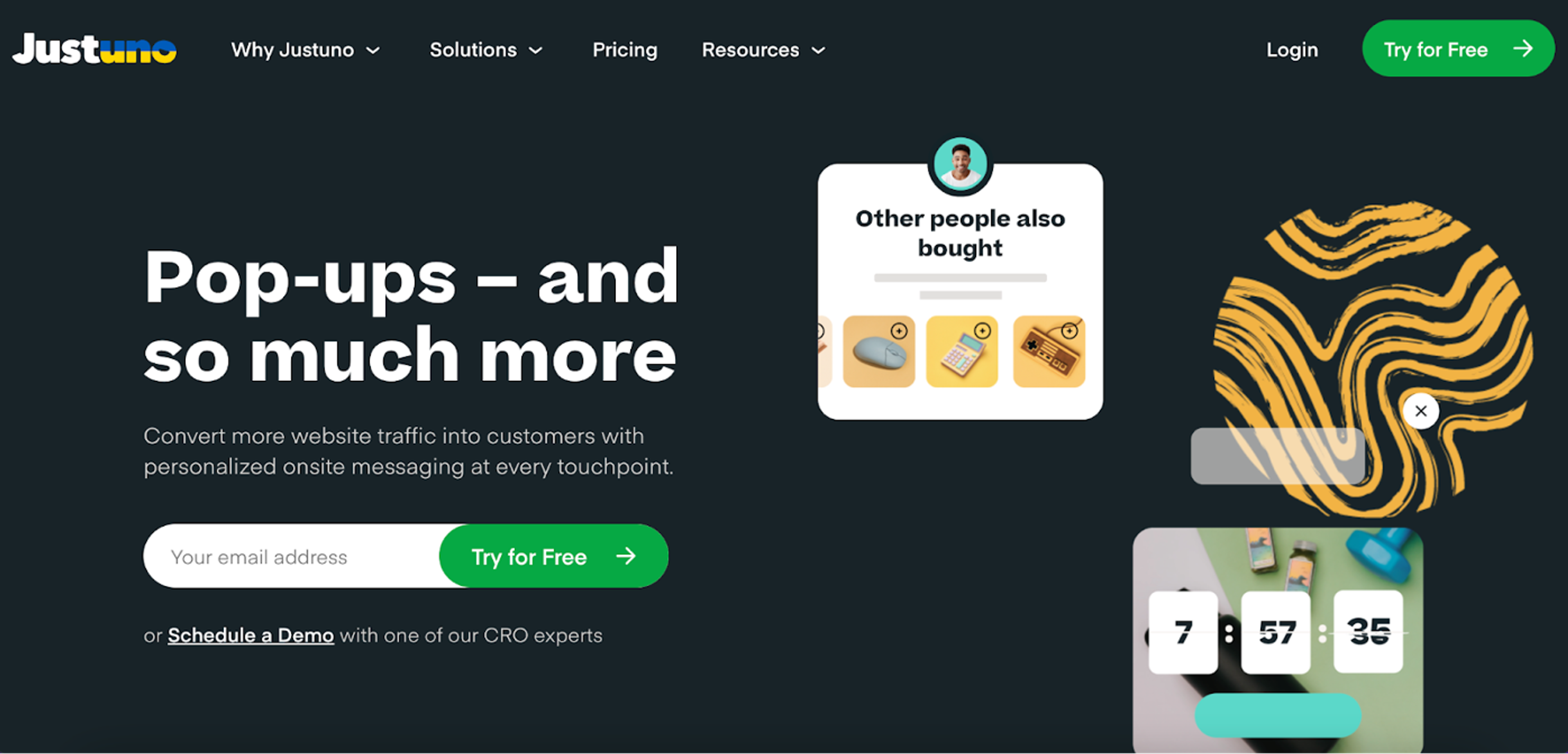 Justuno, a great Poptin alternative to create pop-ups