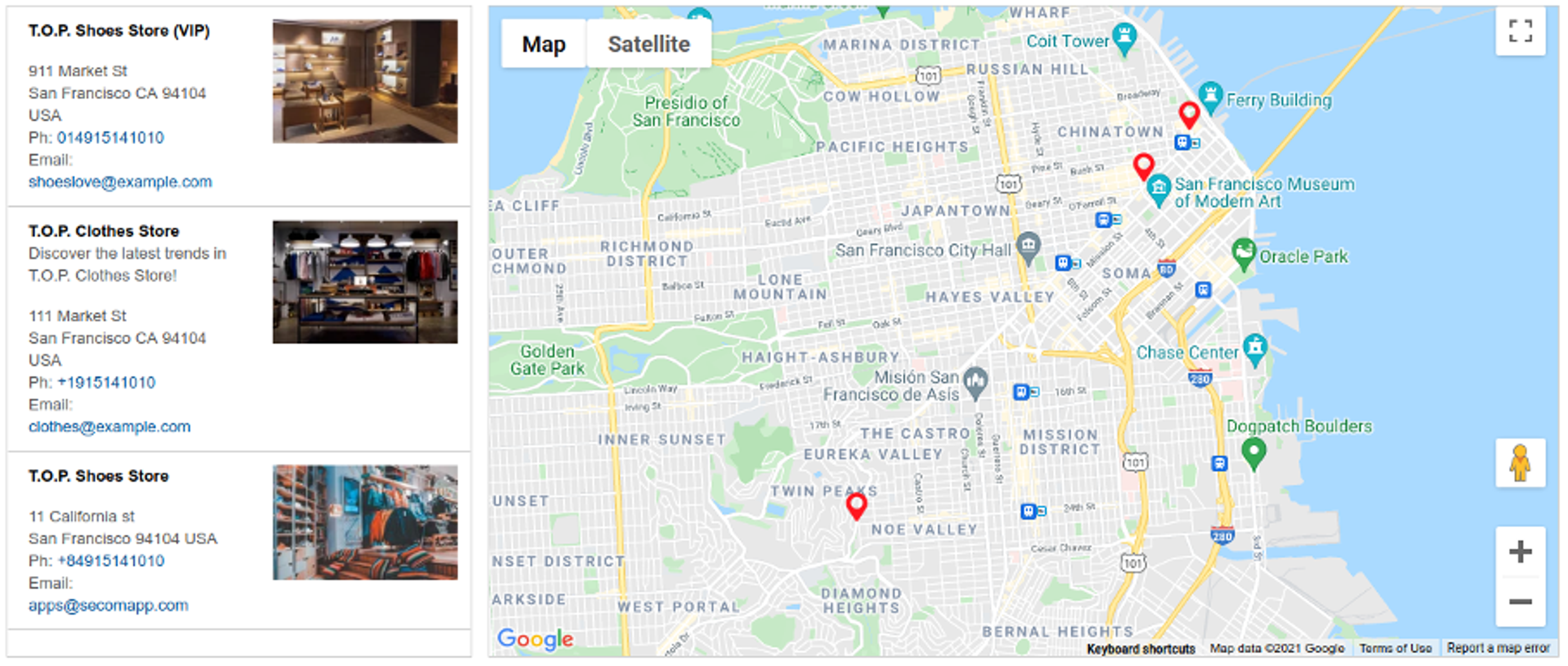 ProMap ‑ Store Locator Shopify extension