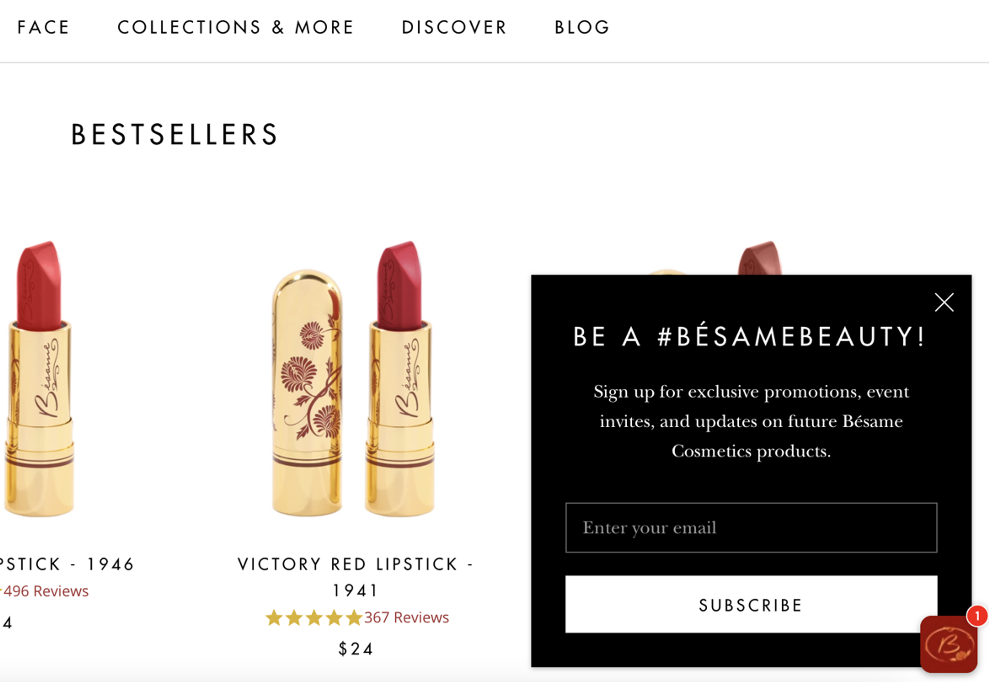 email popup sidemessage