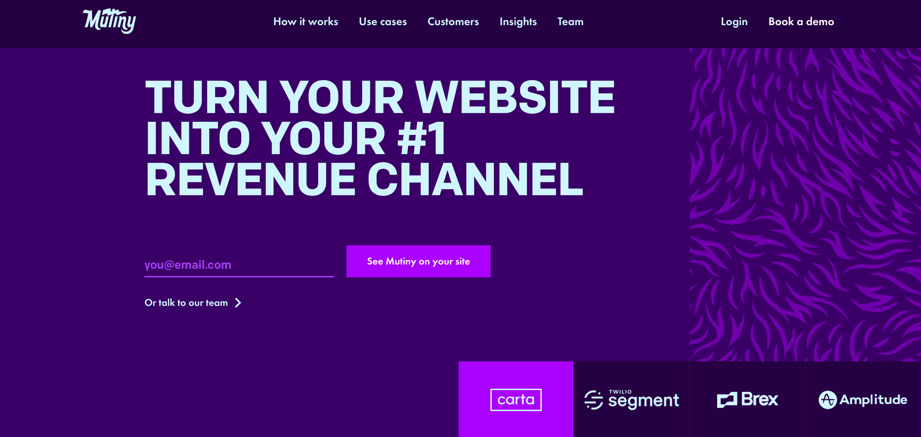 Mutiny B2B website personalization