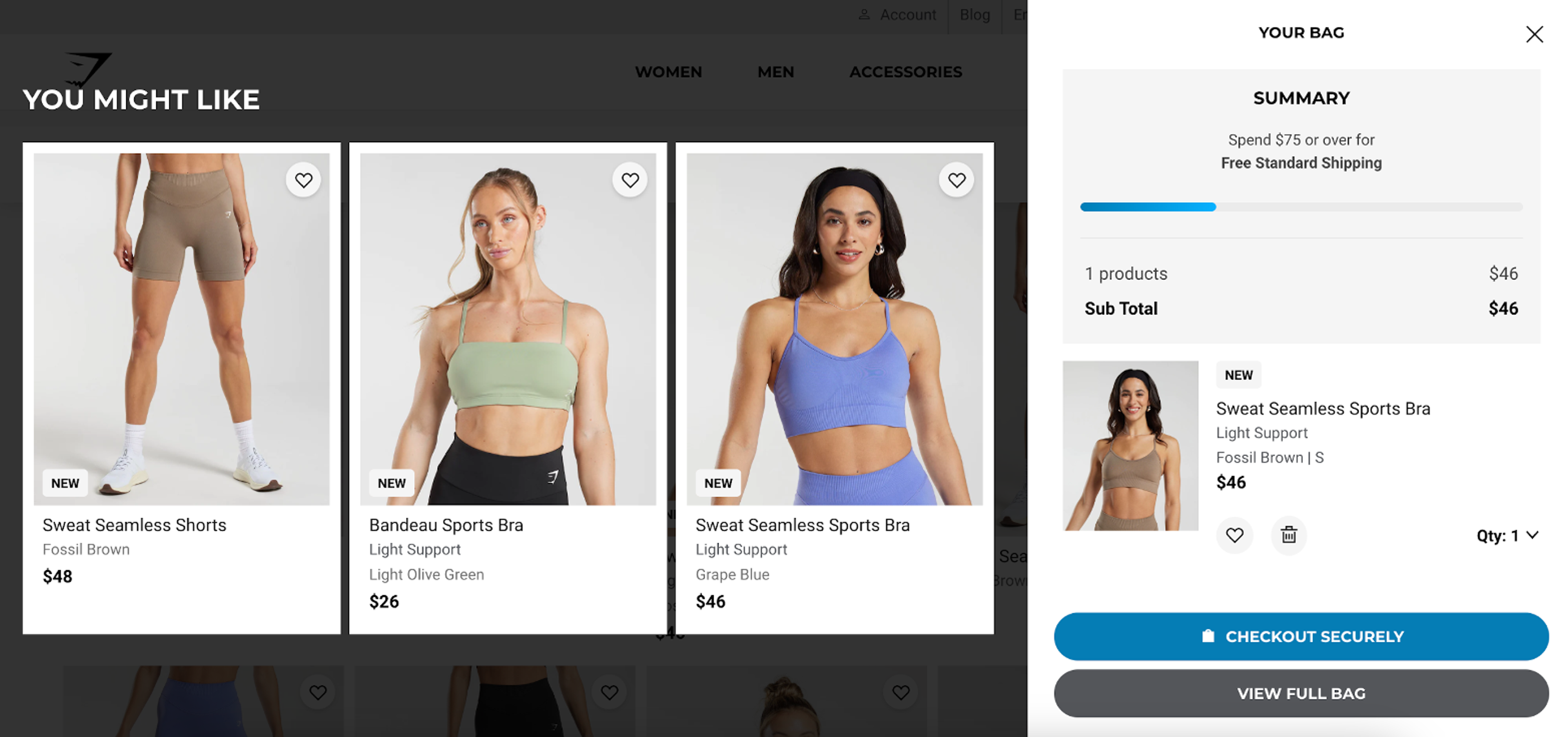 How to upsell strategy from Gymshark