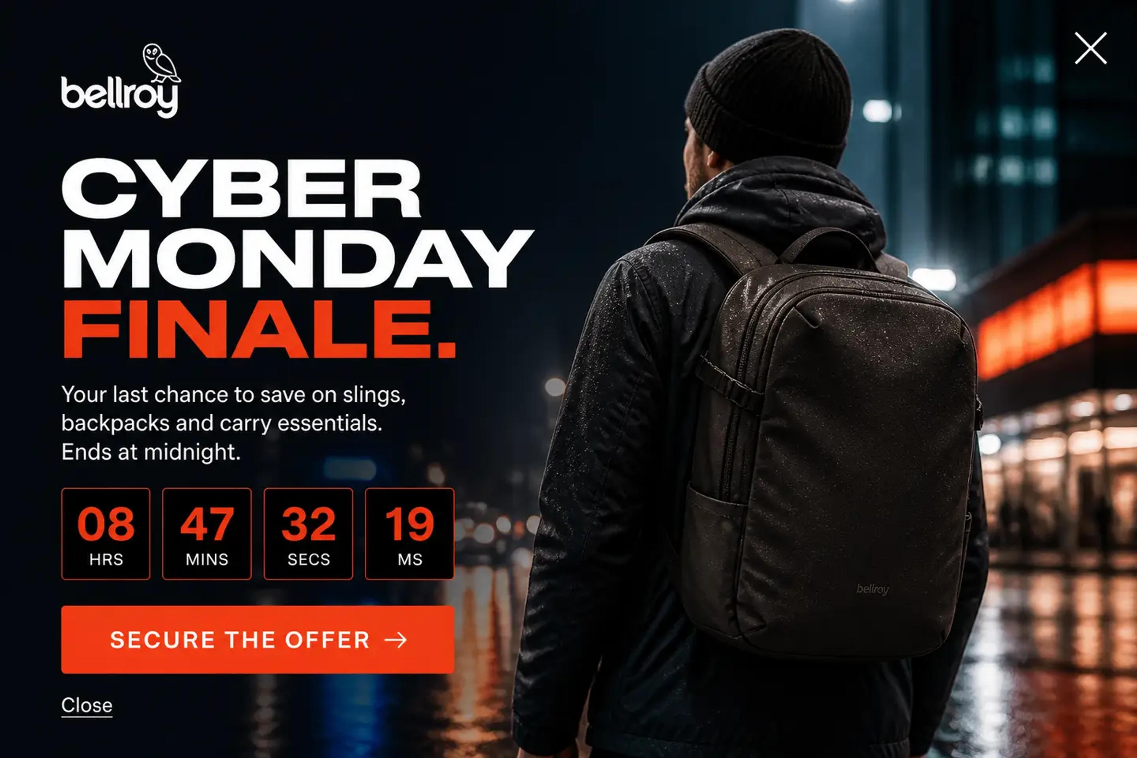 cyber monday last chance popup