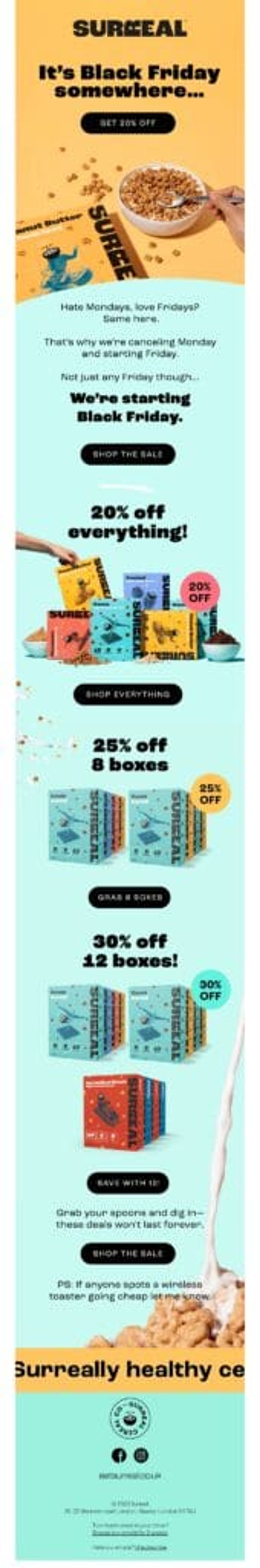 Surreal Black Friday email