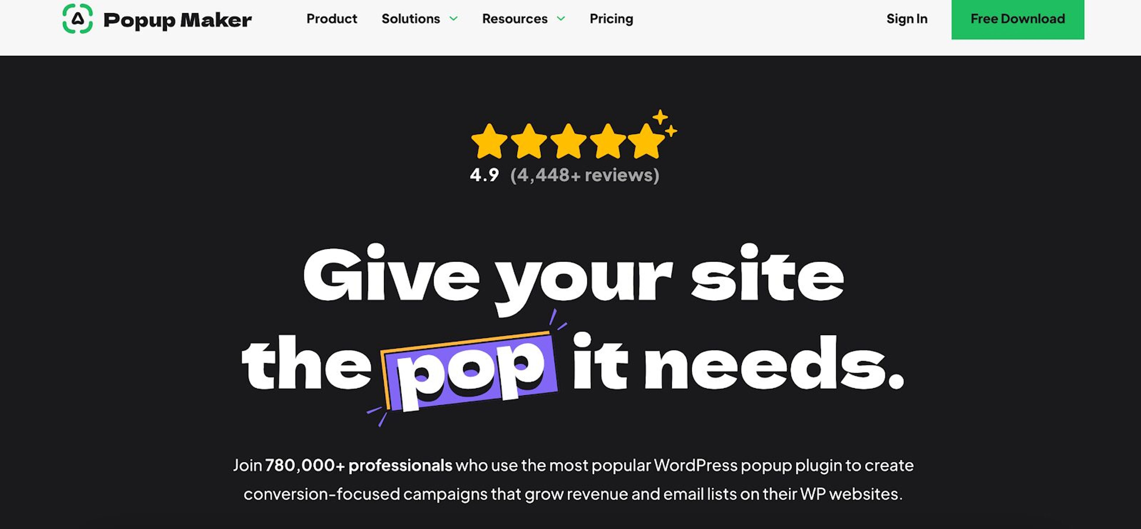 Popup maker is a popup builder WordPress plugin