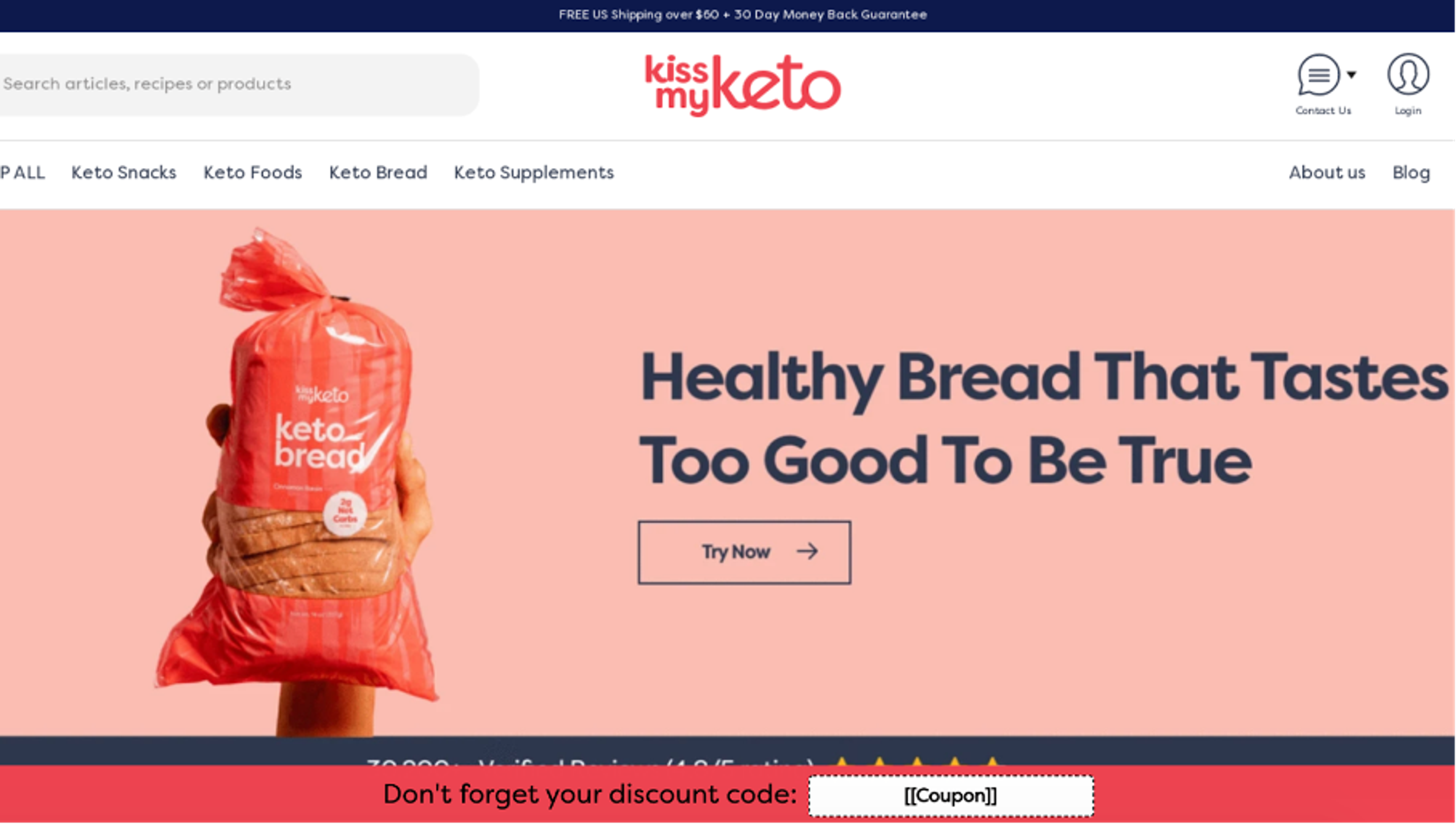 A Kiss My Keto sticky bar campaign