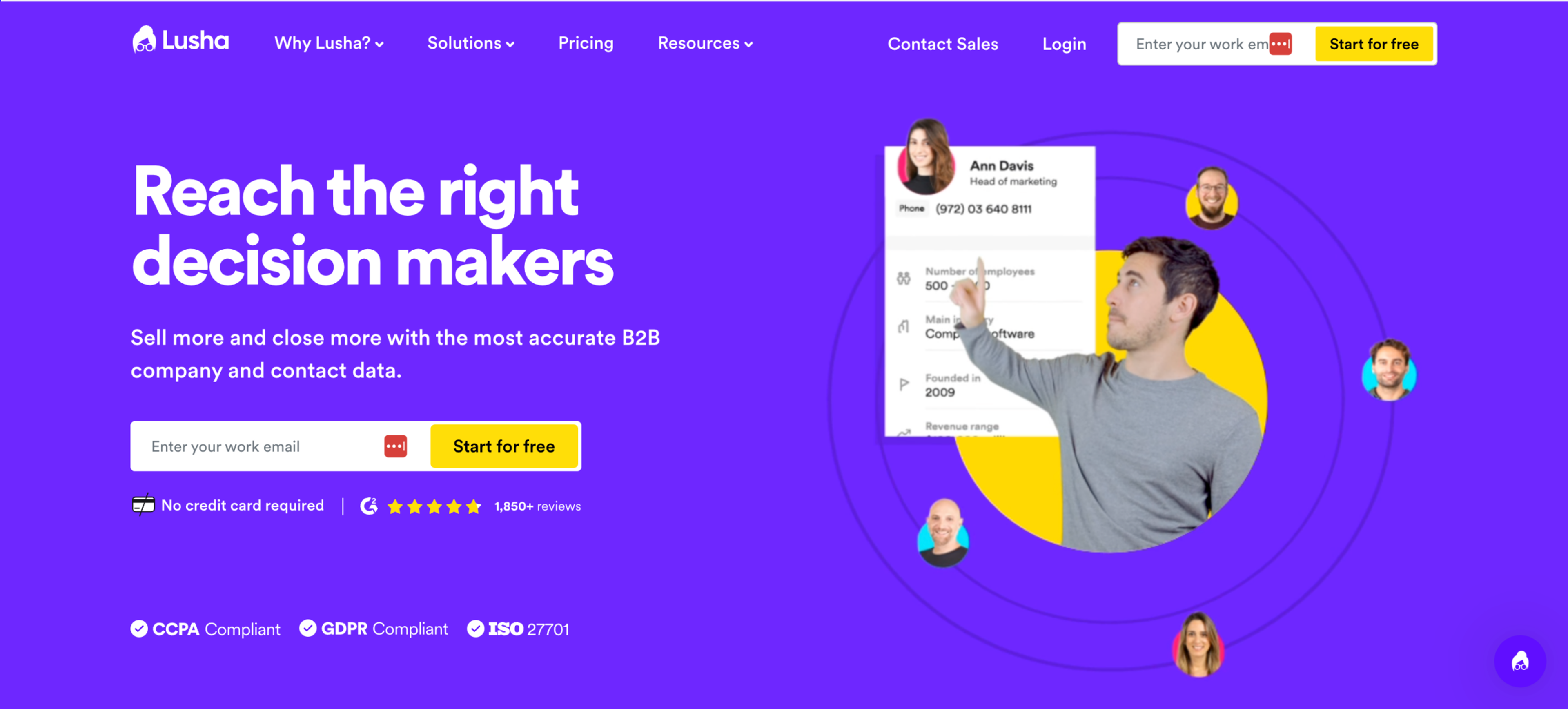 Lusha is an AI-powered lead enrichment tool.