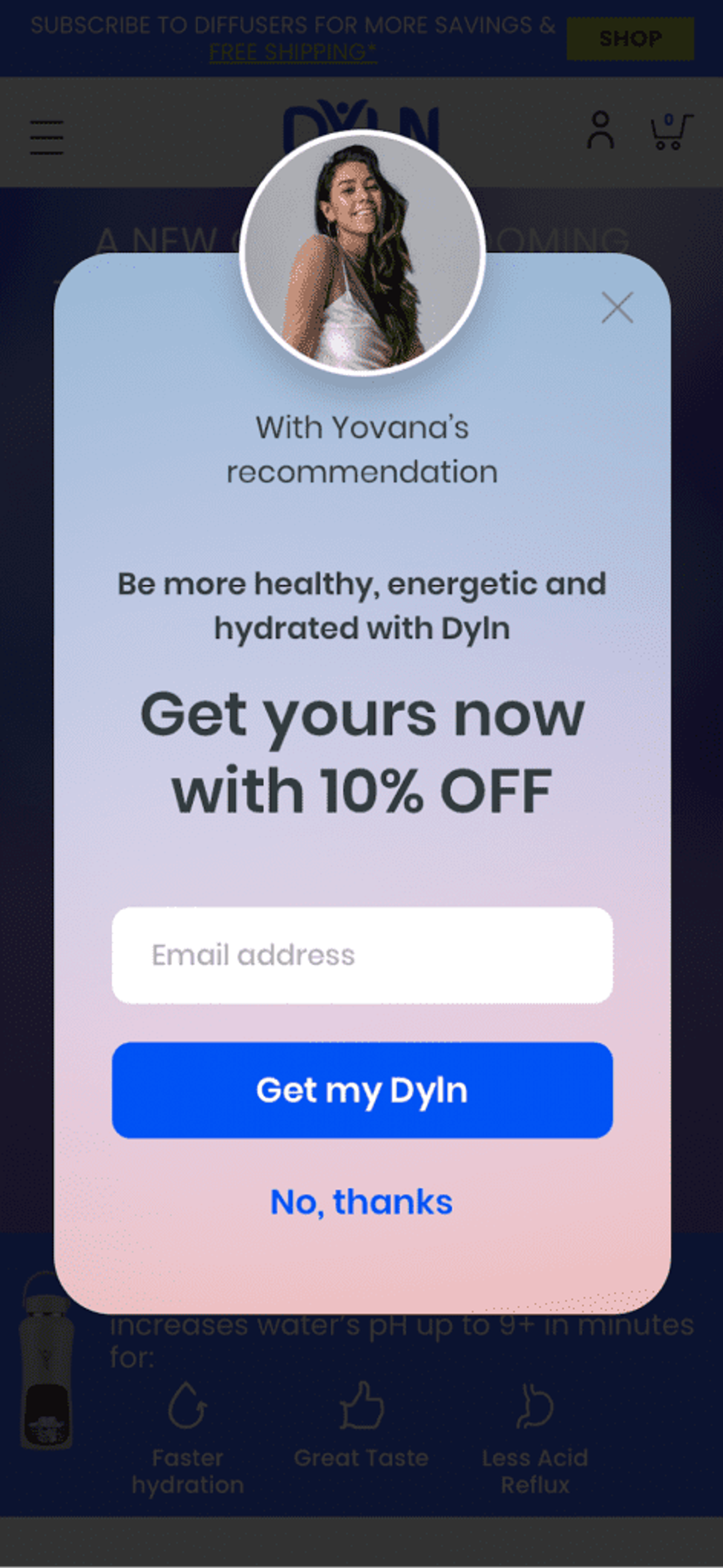 Example of Using Influencer Marketing to collect email addresses