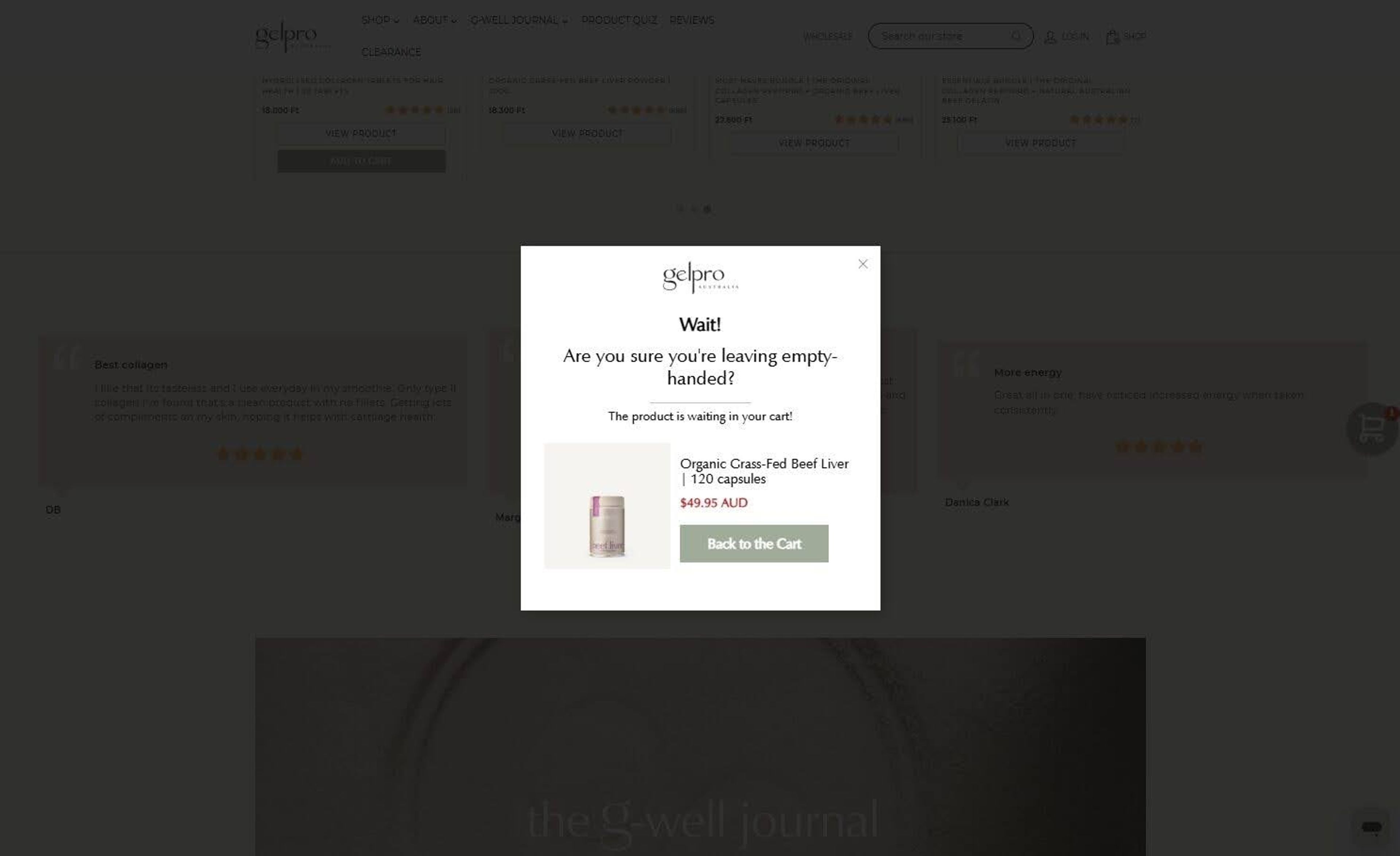 Gelpro's conversion rate optimization examples