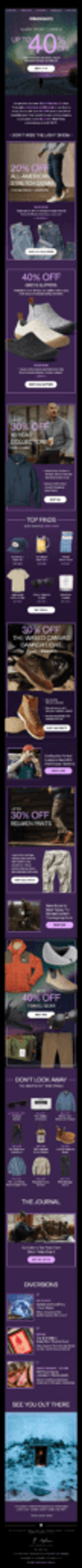 Huckberry Black Friday email