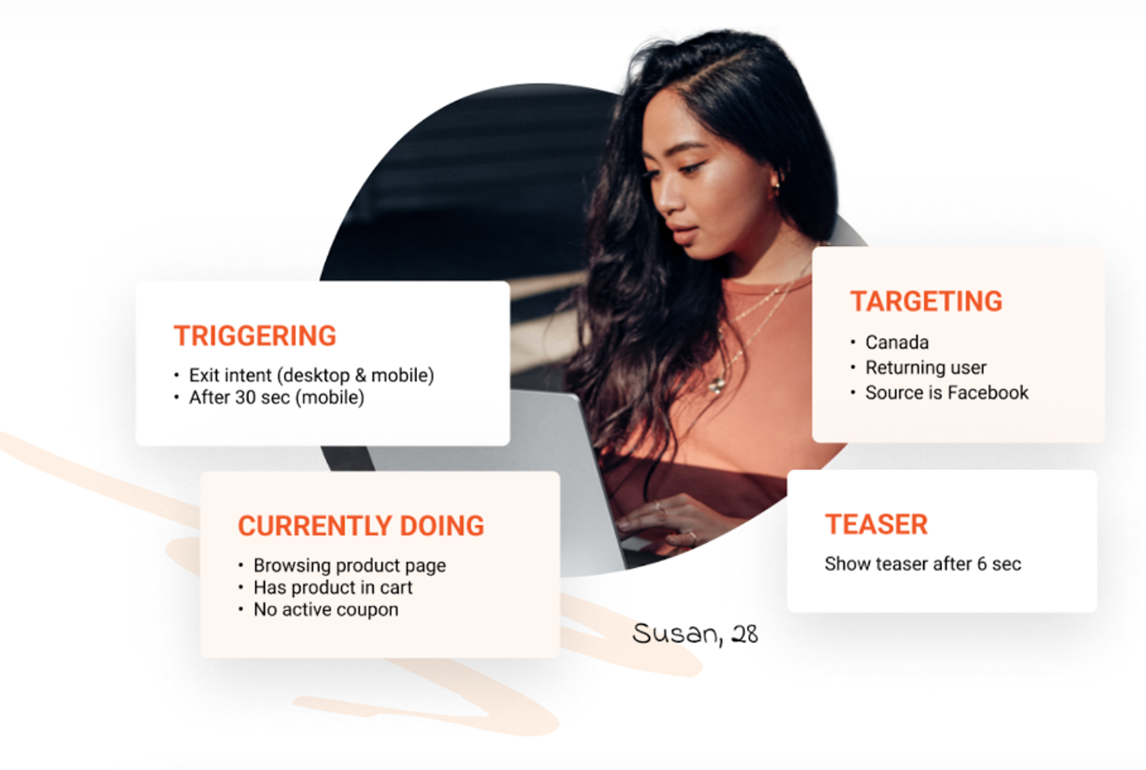 OptiMonk’s targeting and triggering options