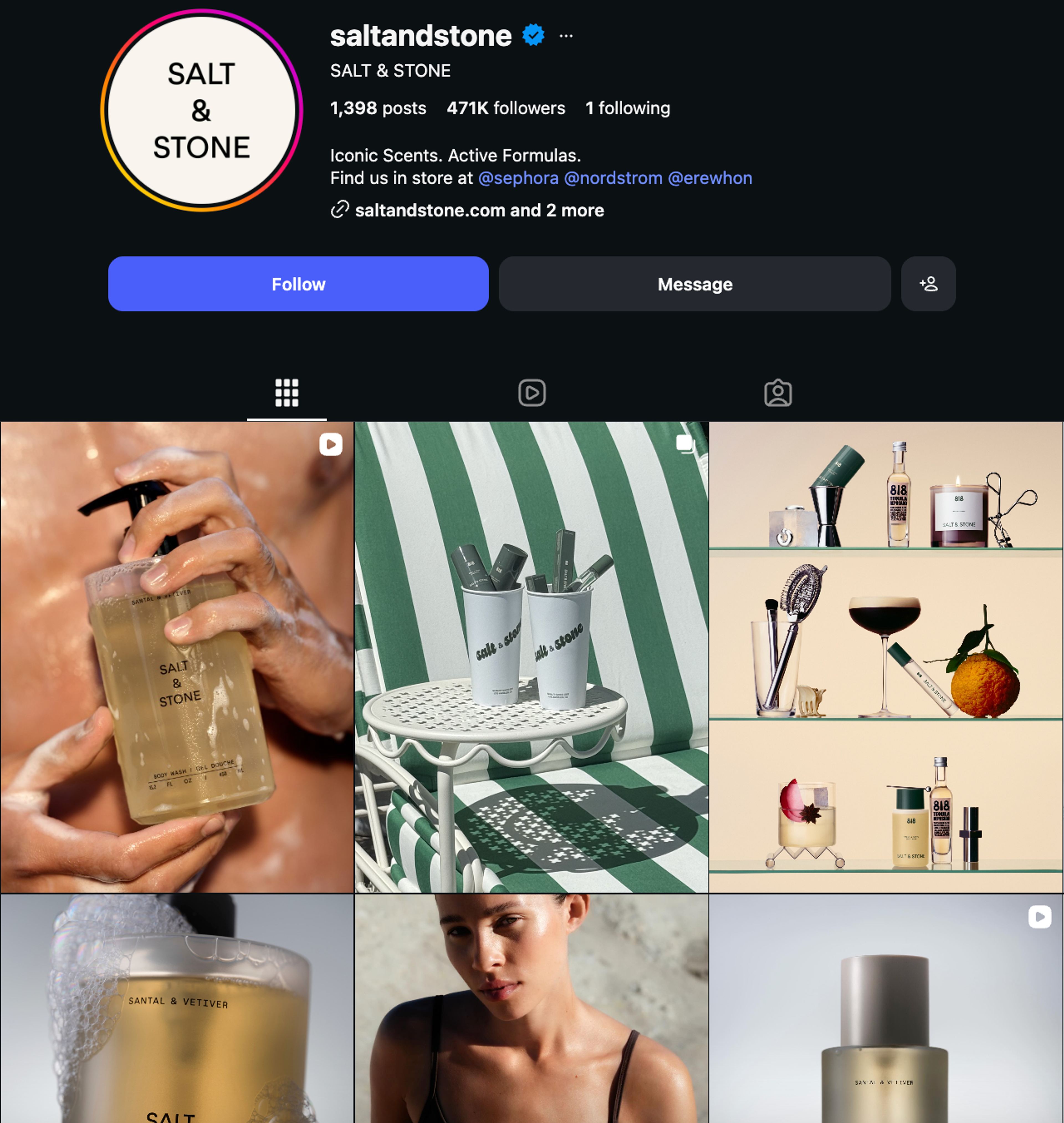 Instagram: Salt and stone