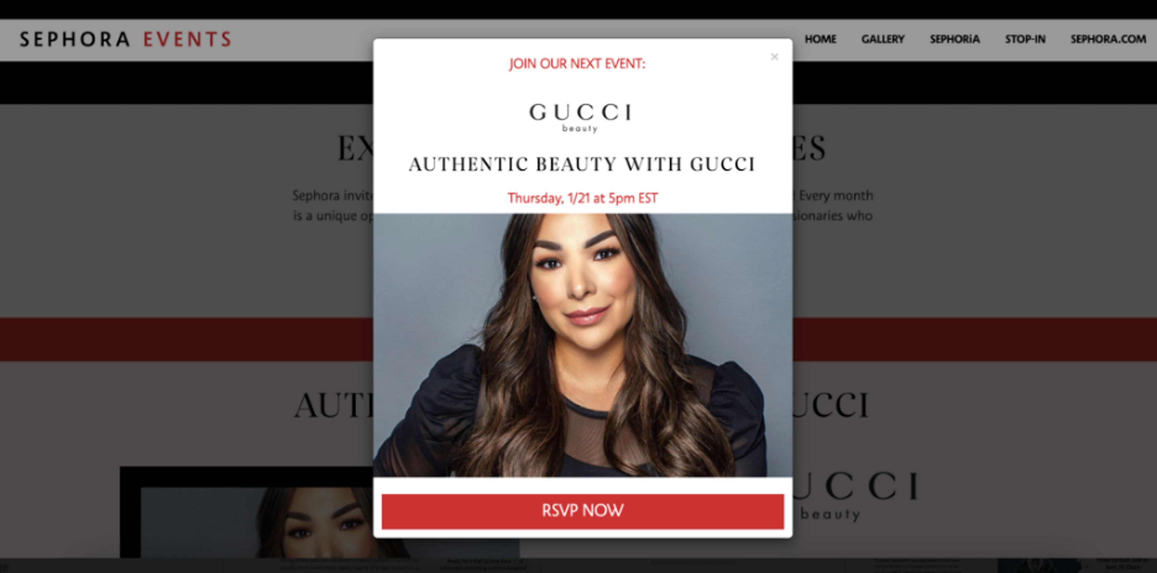 Sephora popup design example