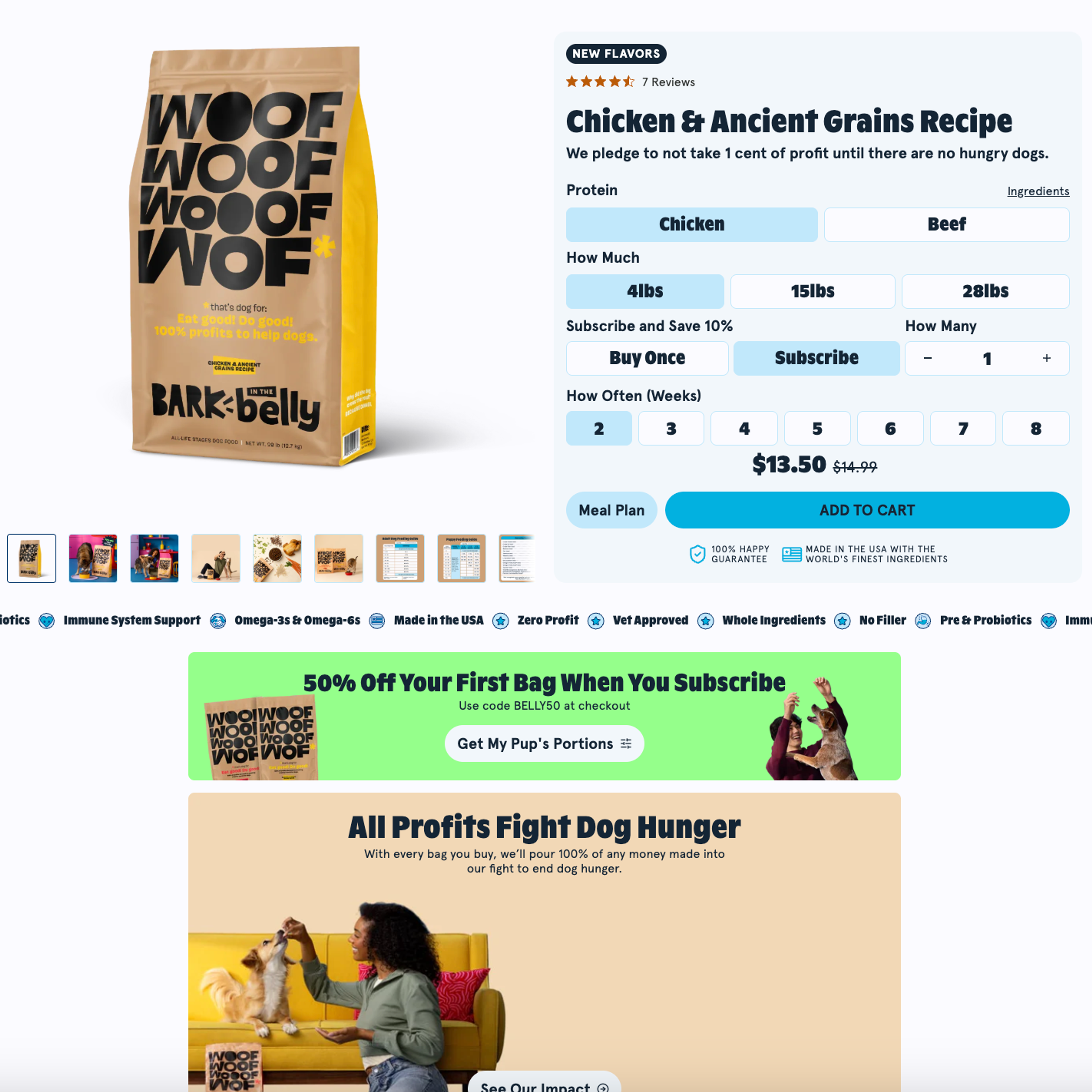 BARK has a user-friendly product page