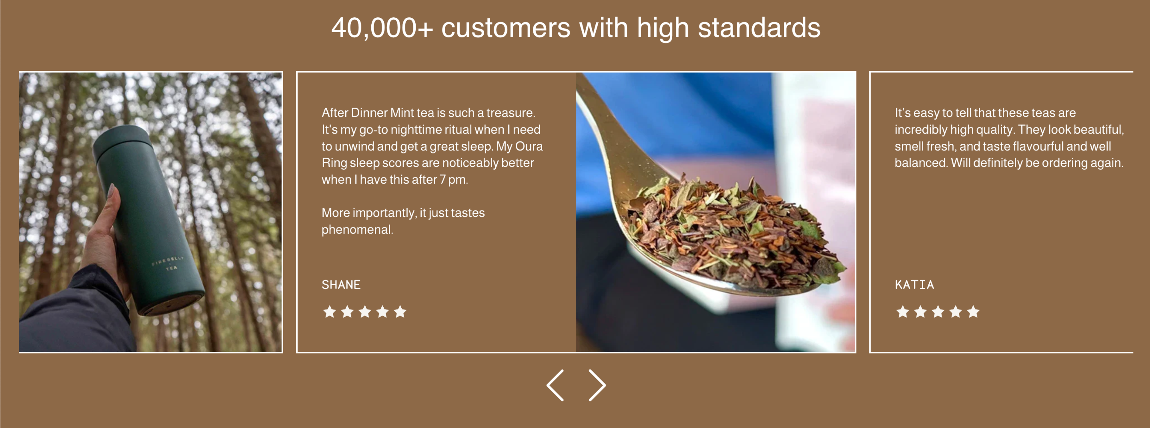 Reviews on the main page