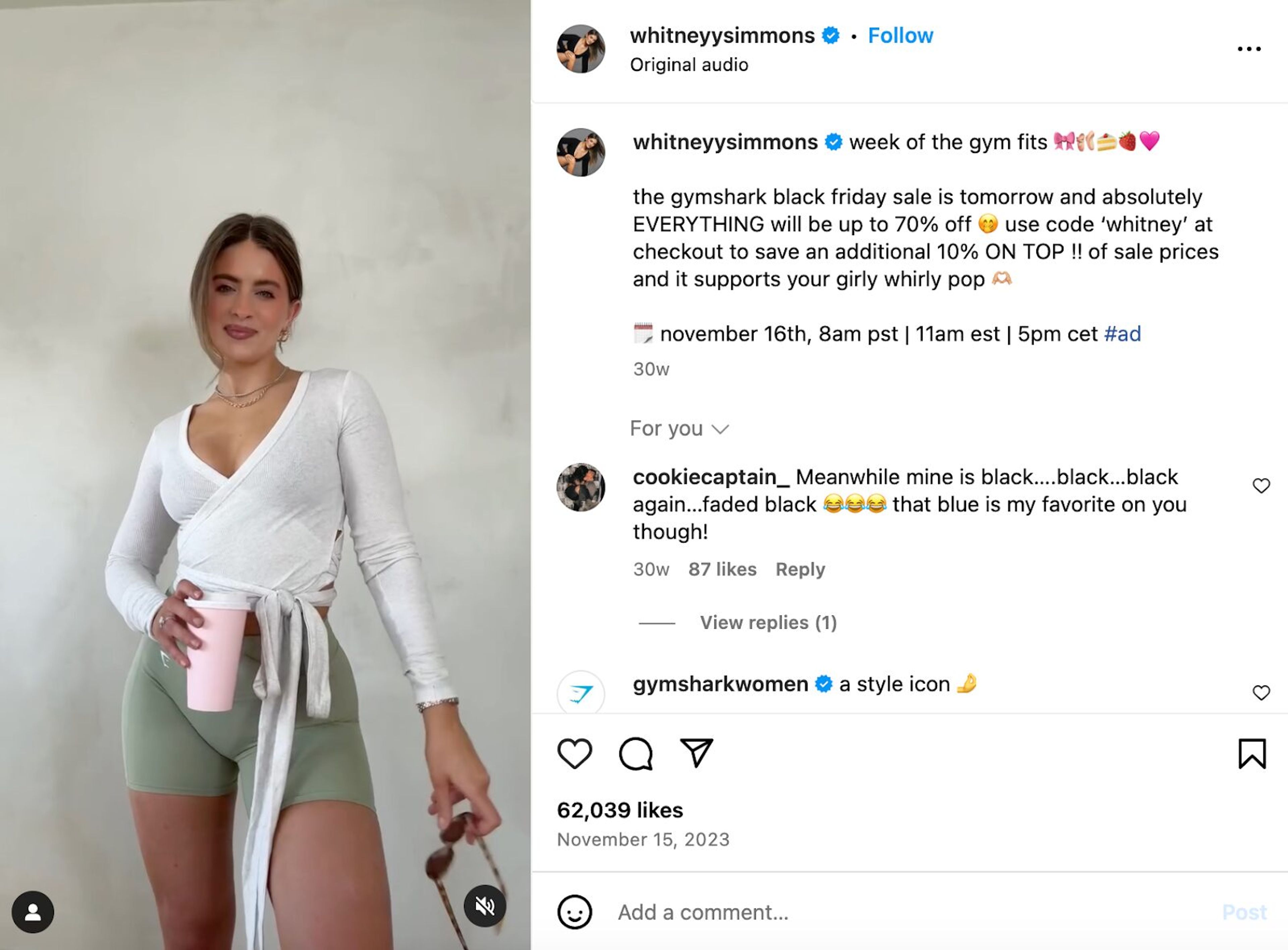 Use seasonal marketing similarly to Gymshark and collaborate with influencers.