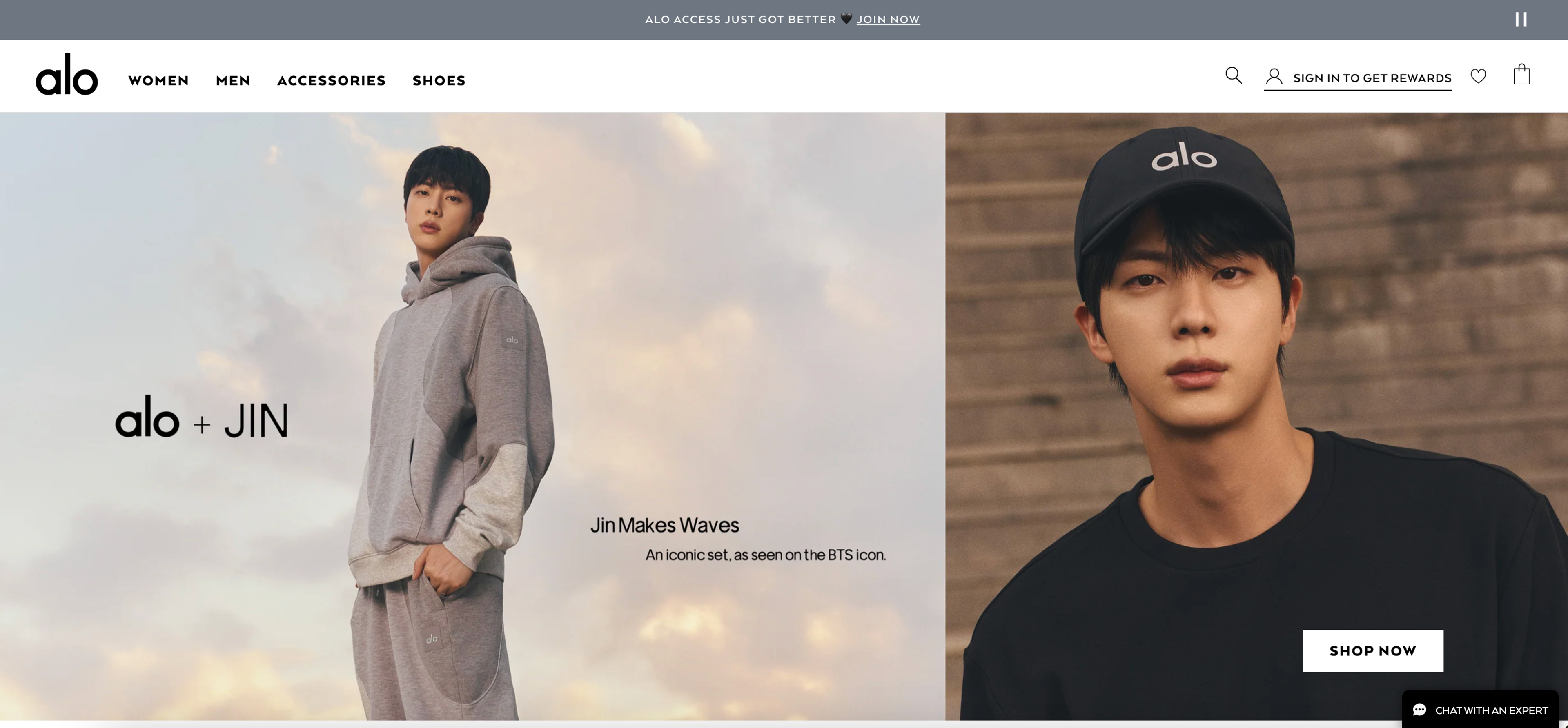 Alo Yoga Shopify store