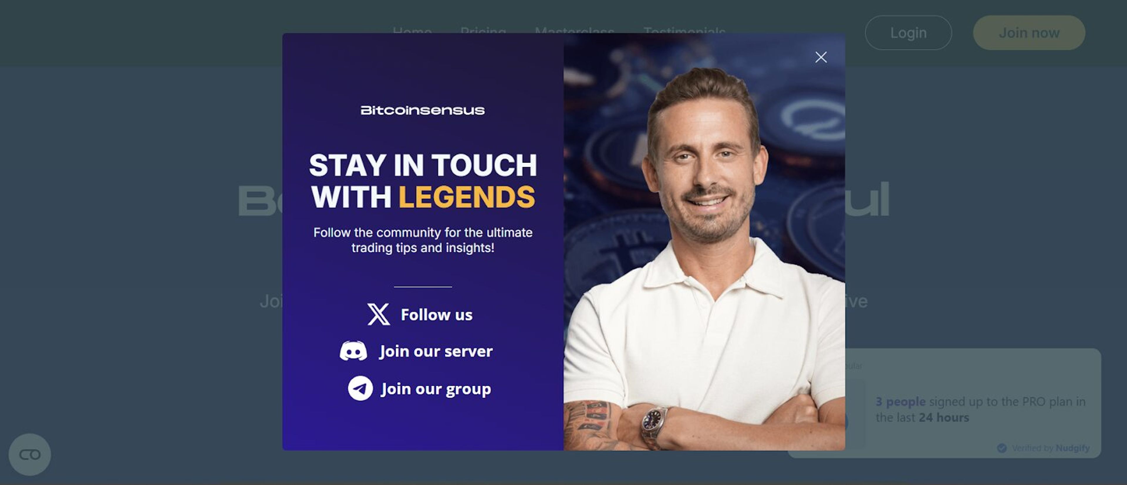 Use your social pop ups give your followers an inside scoop.