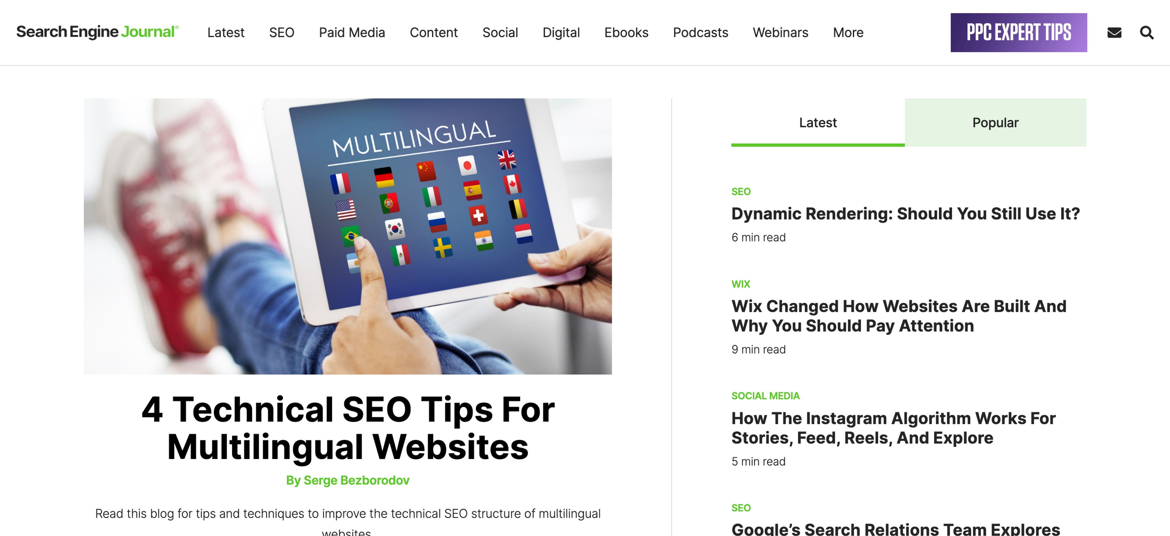 Search Engine Journal is all about the news surrounding search engines.