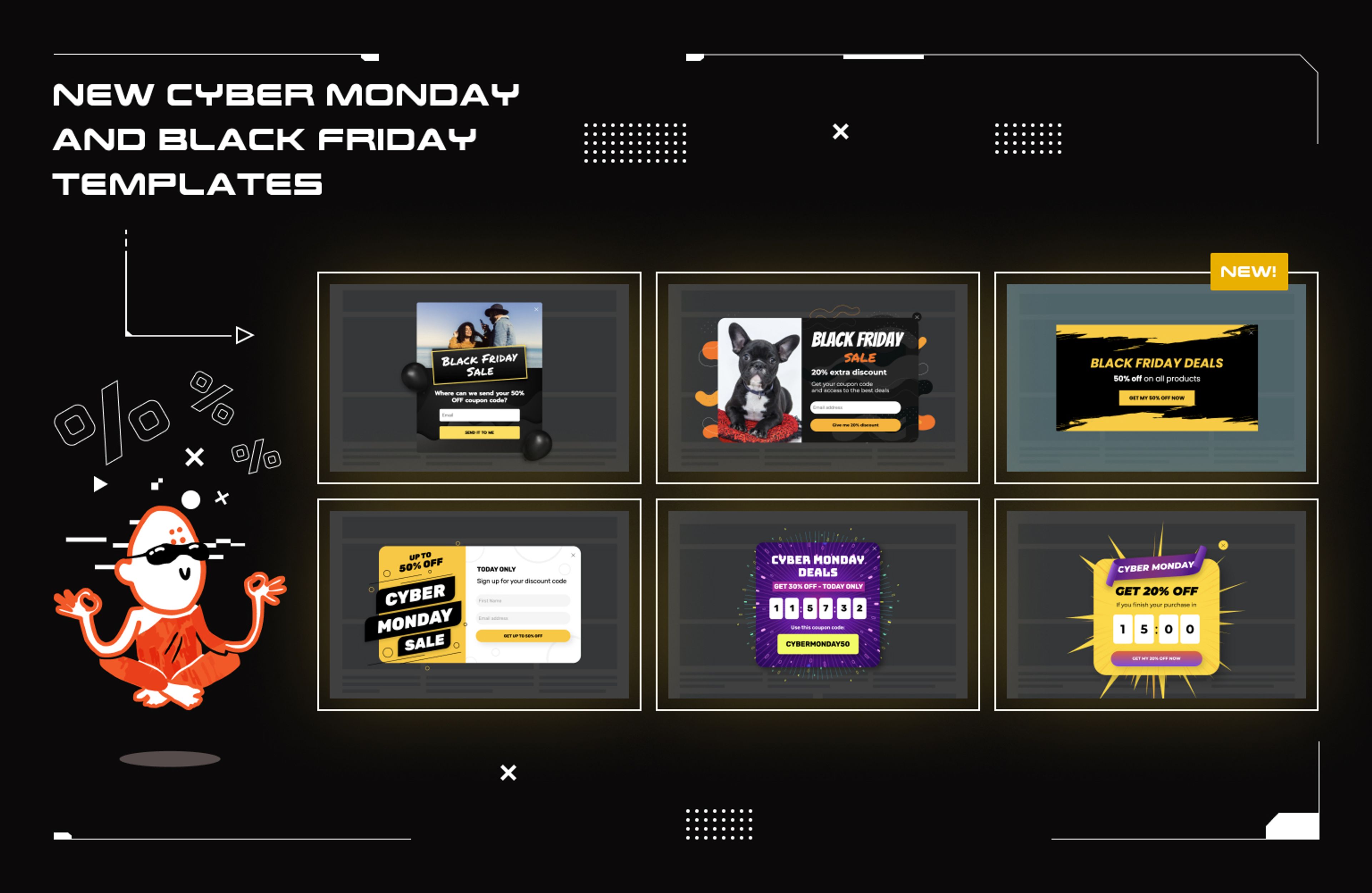 Illustration for: Holiday templates, Refreshed editor, Dynamic free shipping bar ➕ more