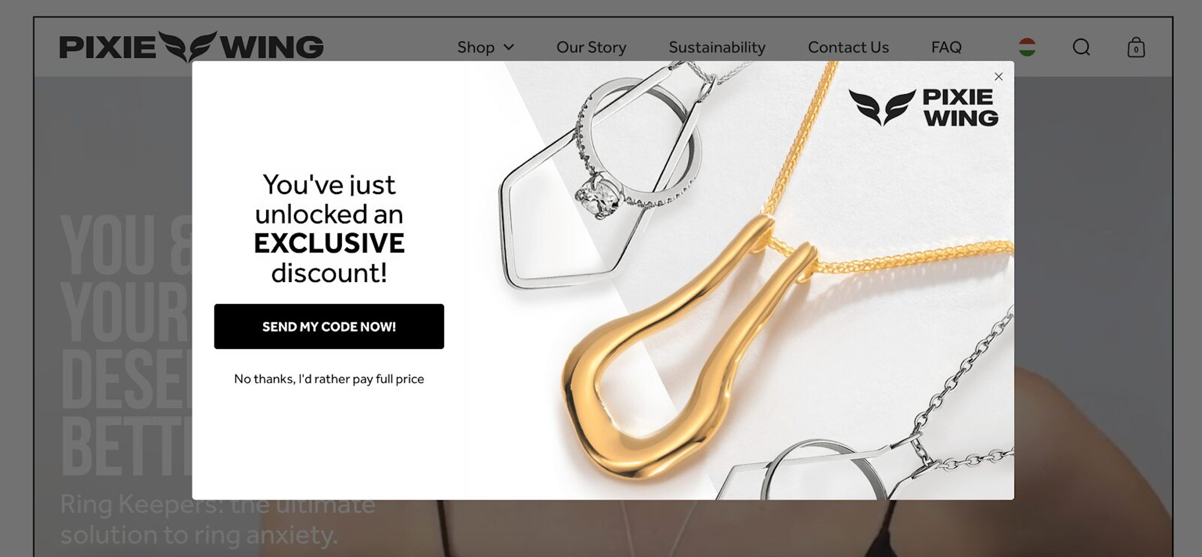 Form starts with a yes/no discount offer, followed by an optional phone number request, and ends with a coupon code