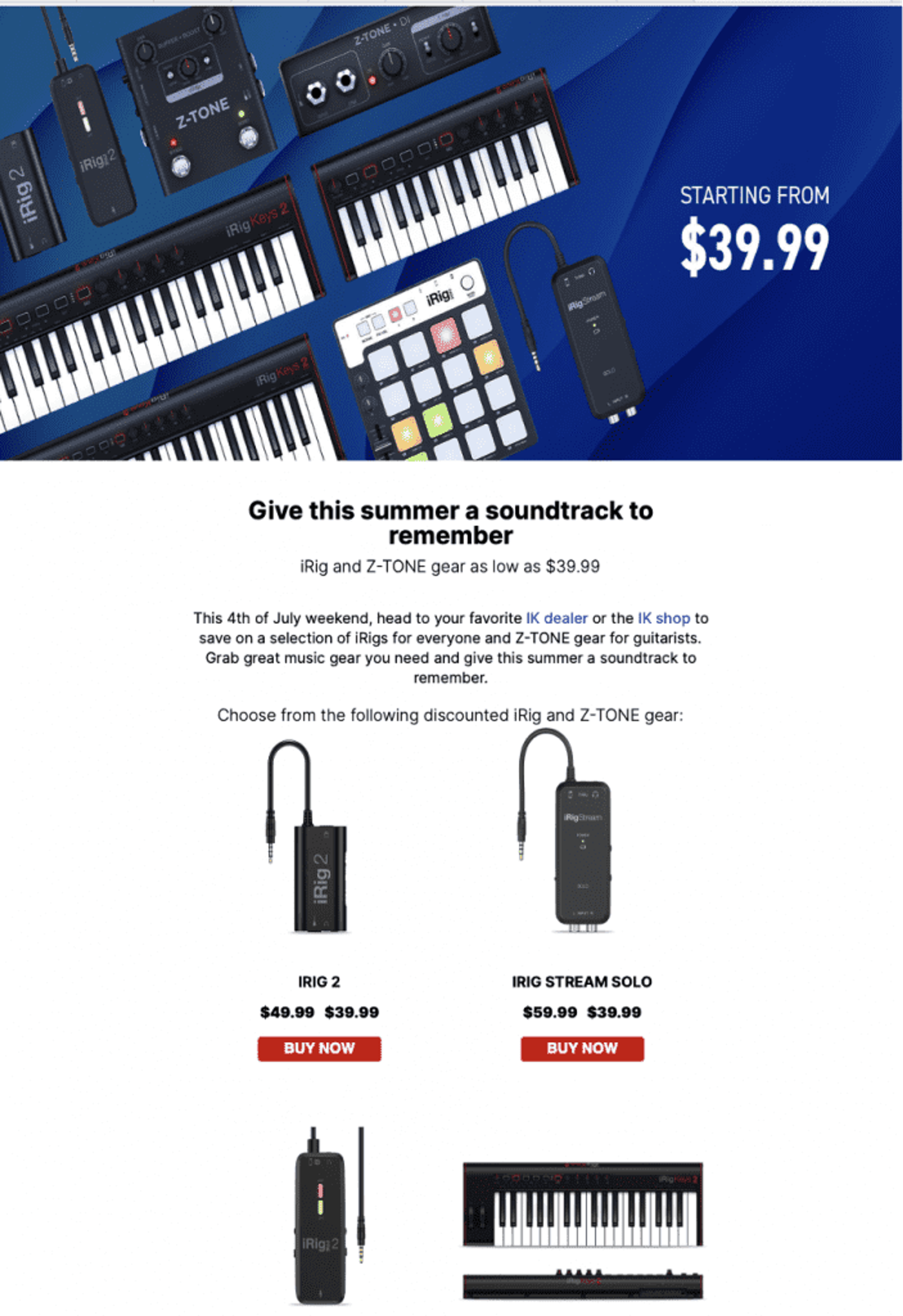 summer discounts email example