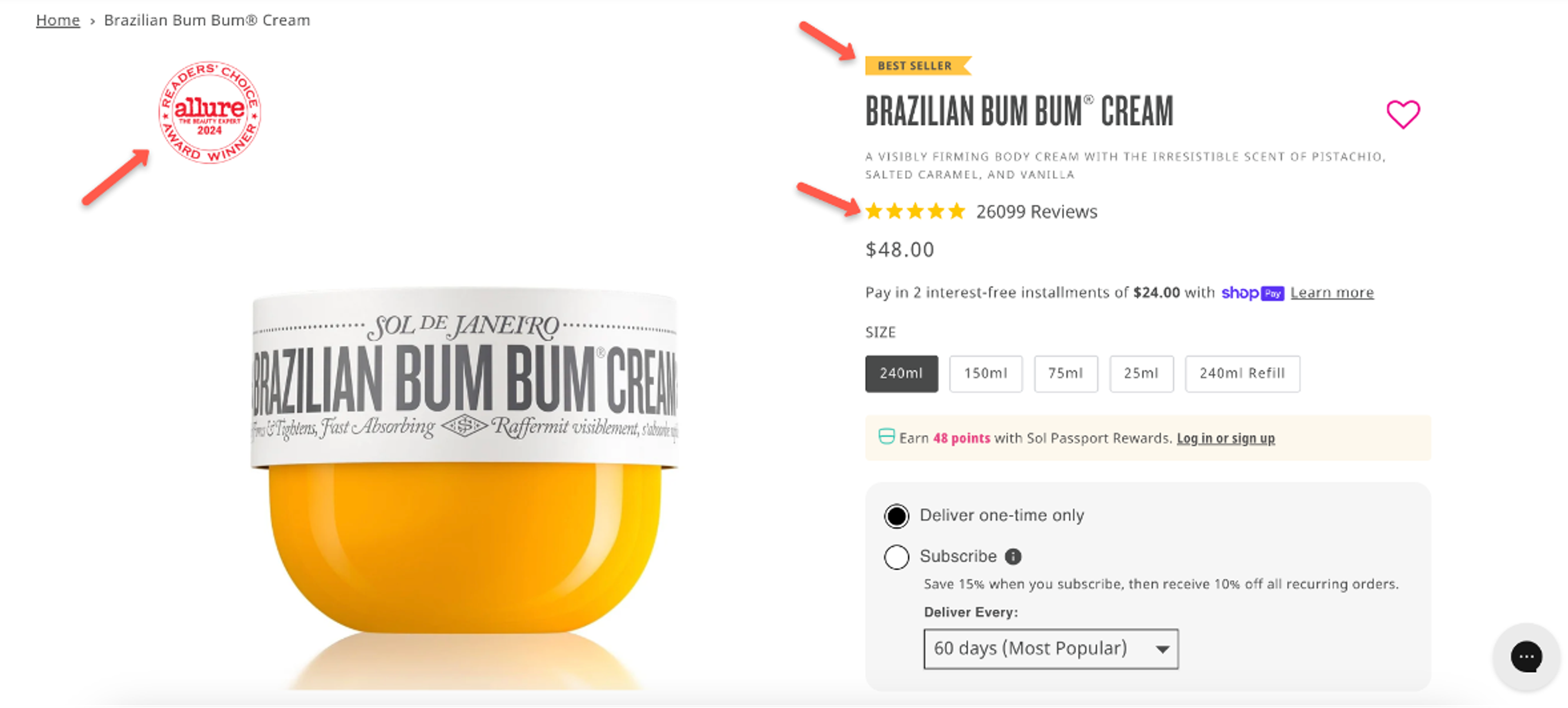 Sol de Janeiro product page