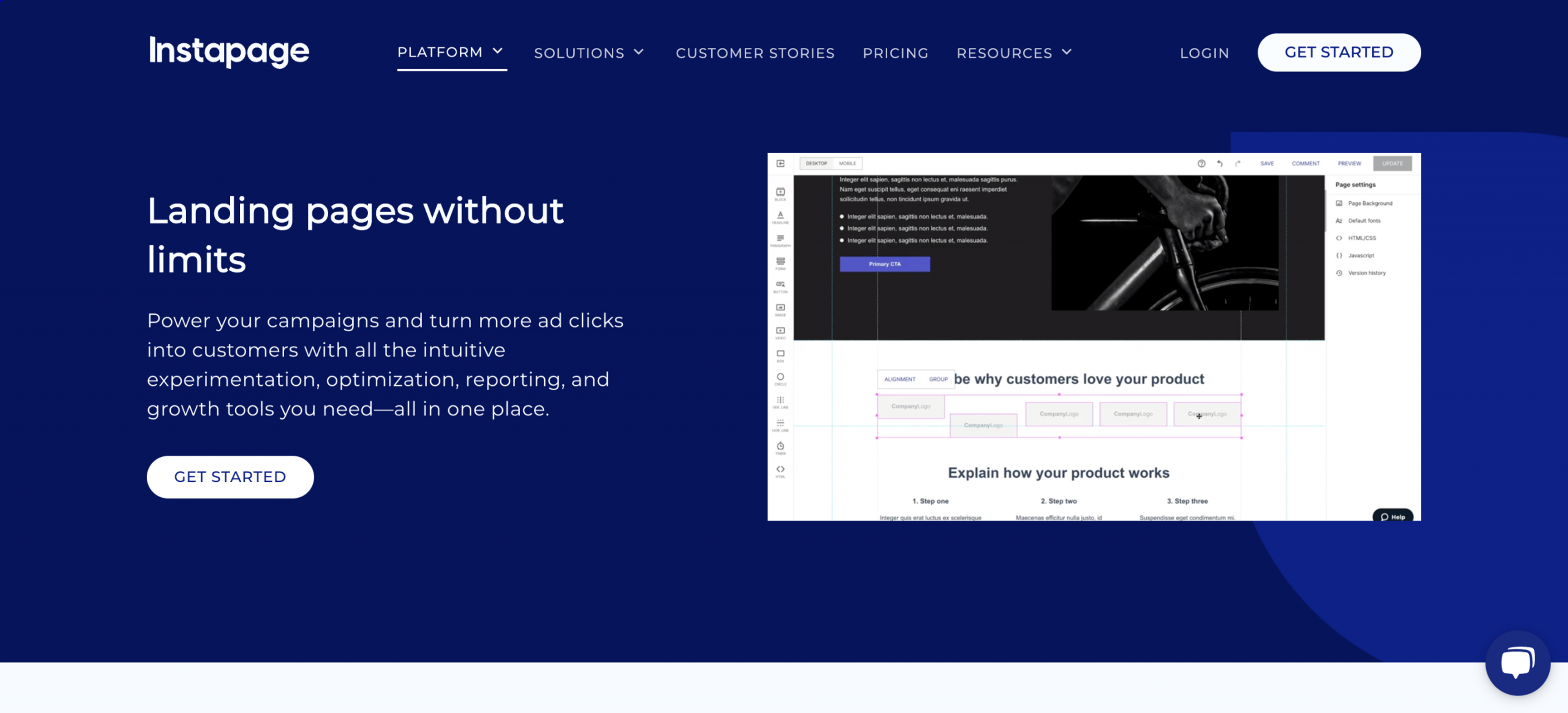 Instapage testing software