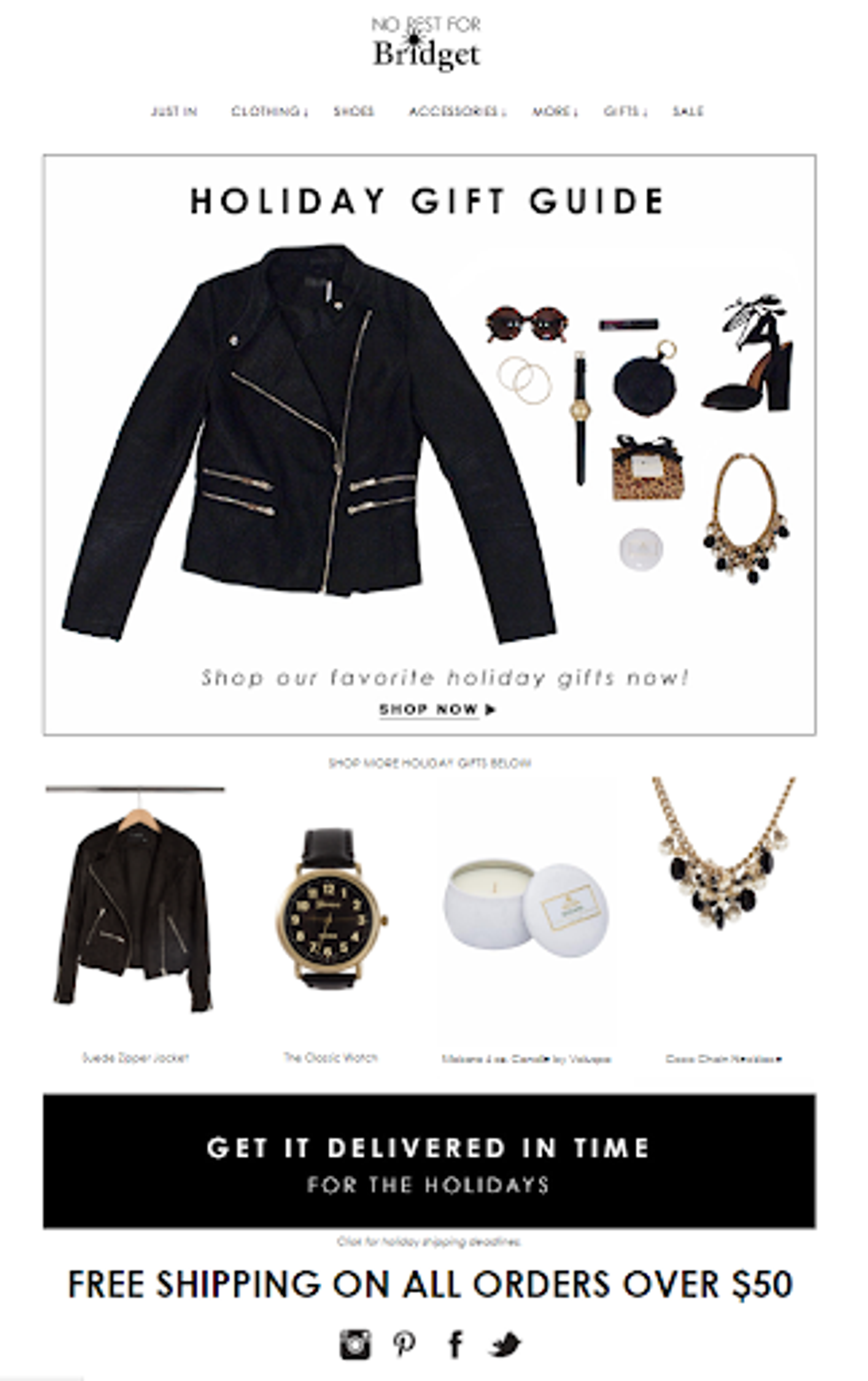 Newsletter content example for the holidays