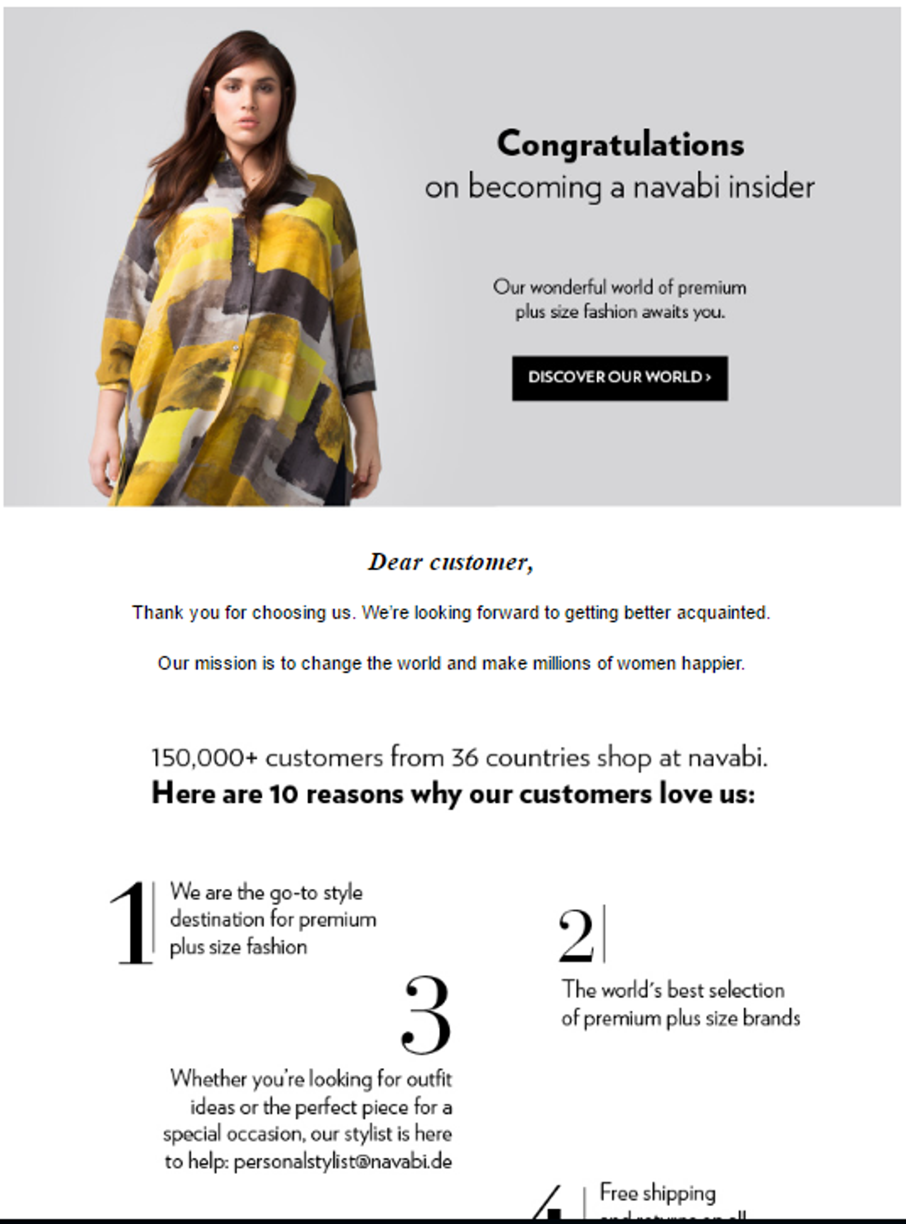 Navabi promotional email examples